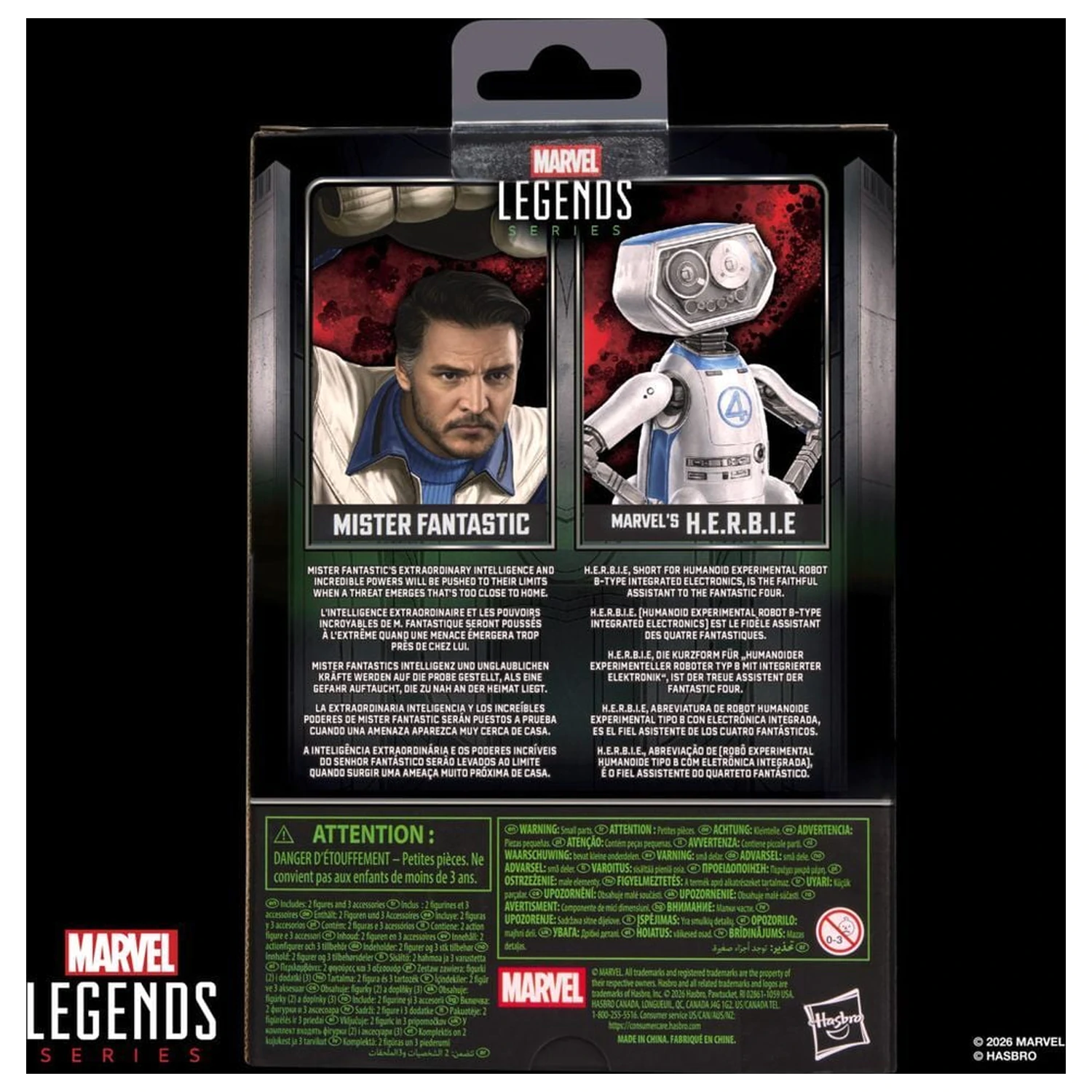 Figura Marvel Legends Series Avengers Doomsday Mister Fantastic si Marvels H.E.R.B.I.E. 15 cm poza produsului