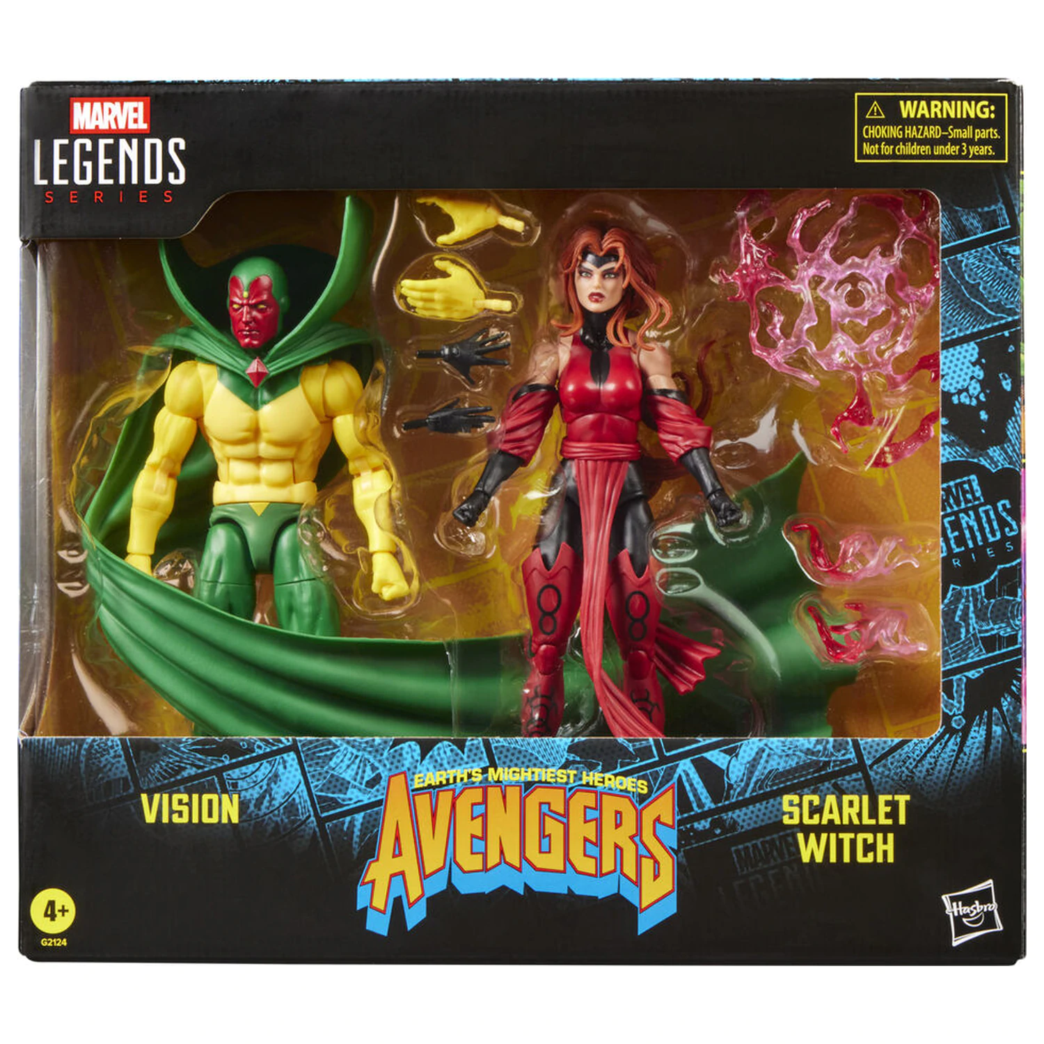 Marvel Legends Series Avengers Earts Mightiest Heroes Vision and Scarlet Witch pachet 2 figurine 15cm poza produsului