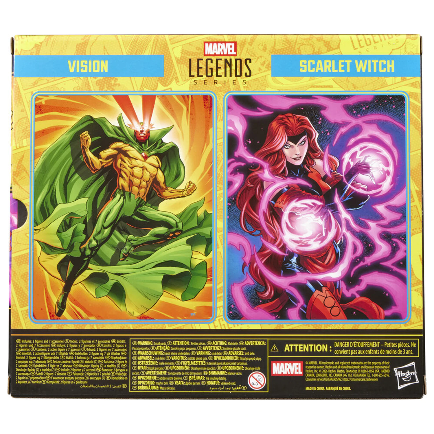 Marvel Legends Series Avengers Earts Mightiest Heroes Vision and Scarlet Witch pachet 2 figurine 15cm poza produsului