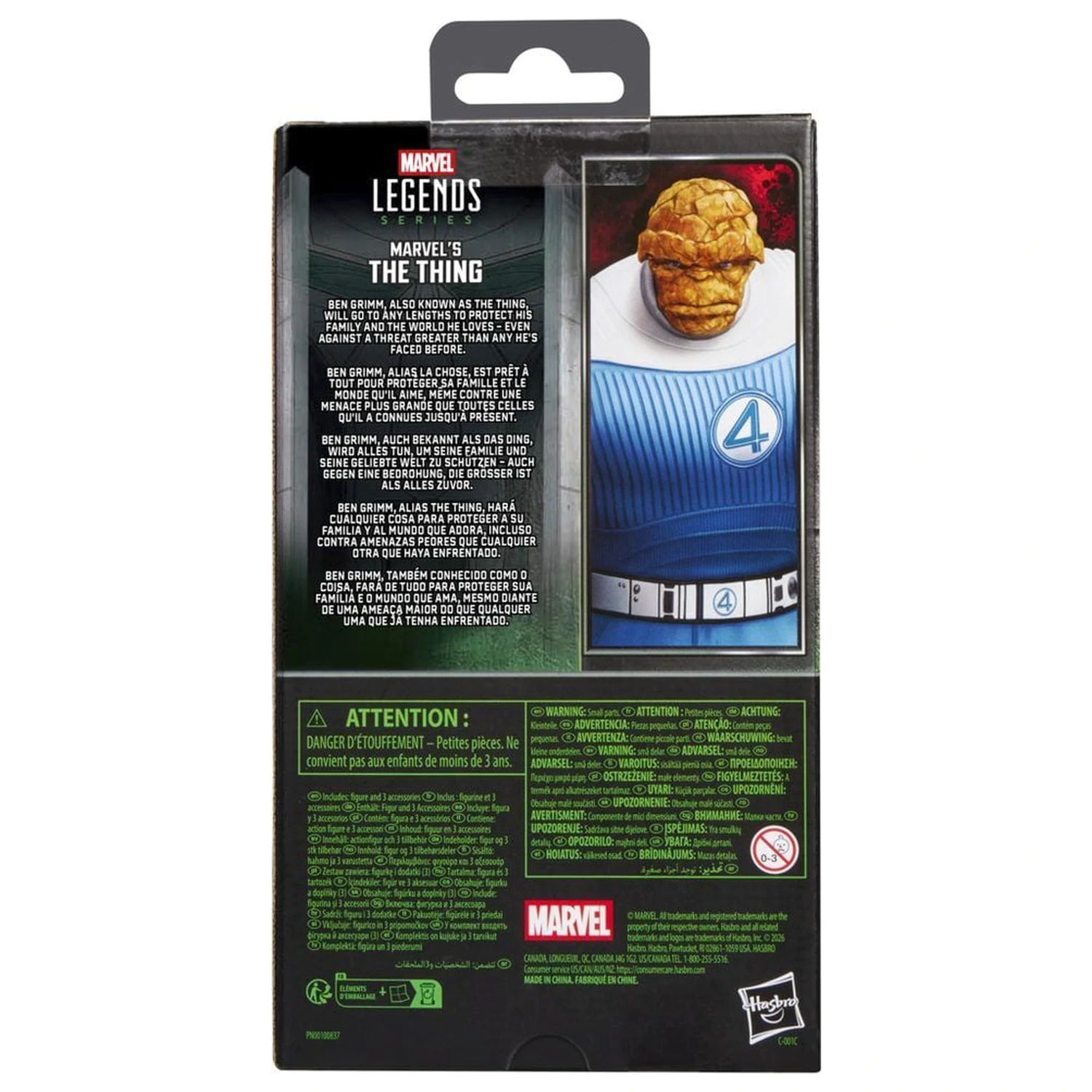 Figurina Marvel Legends Series Avengers Doomsday The Thing 15 cm poza produsului