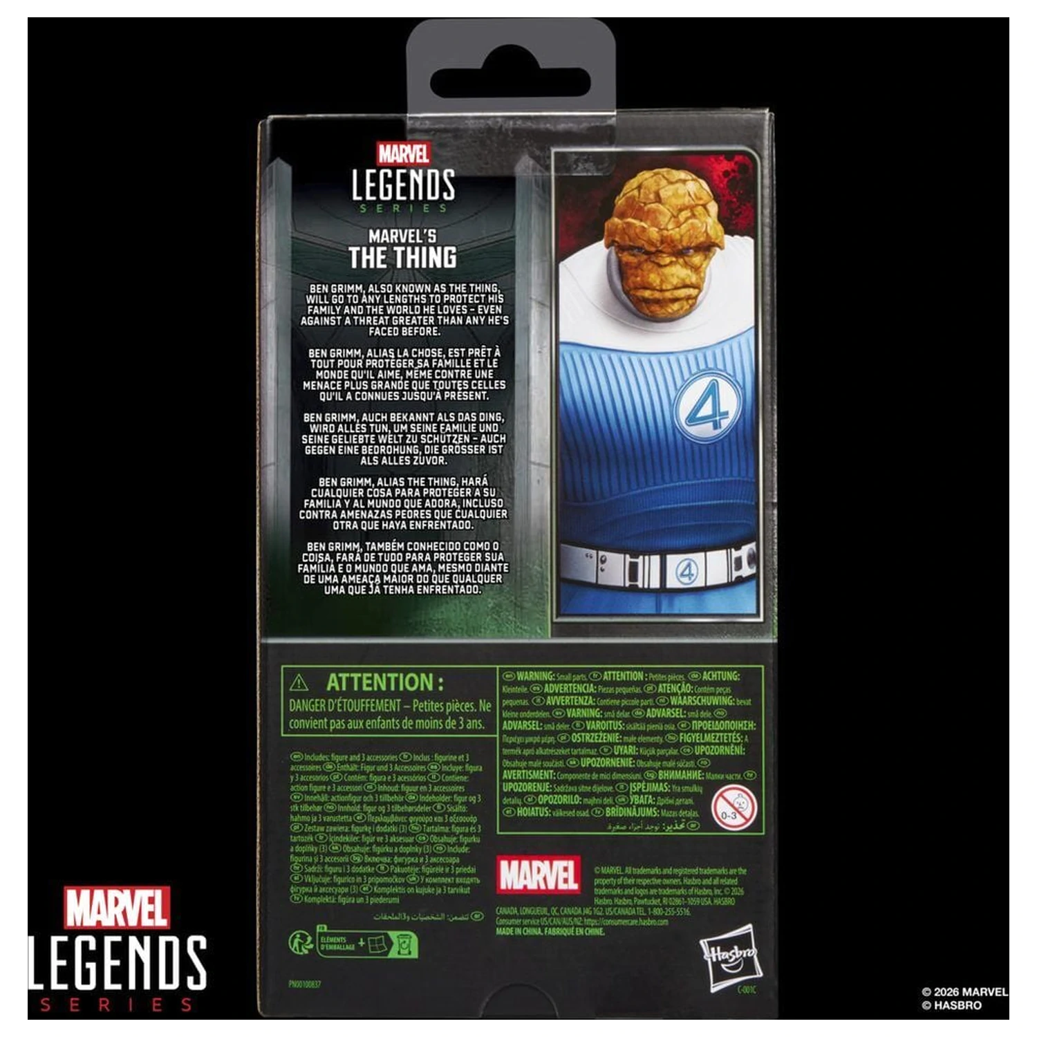Figurina Marvel Legends Series Avengers Doomsday The Thing 15 cm poza produsului