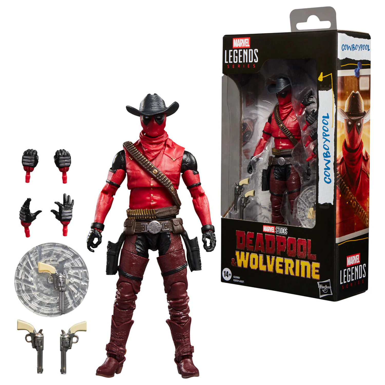 Marvel Legends Series Deadpool & Wolverine Cowboypool figurina 15cm poza produsului