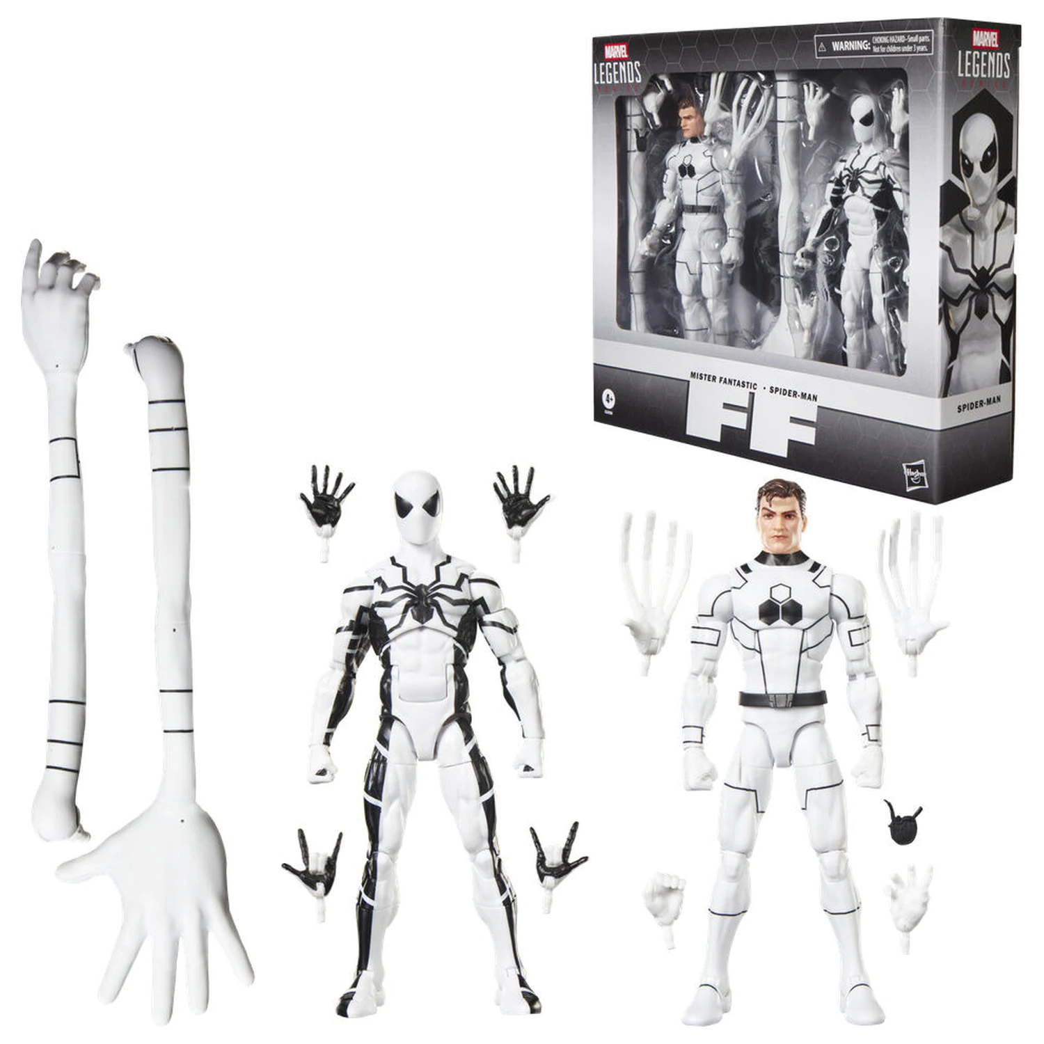 Marvel Legends Series Fantastic Four Mister Fantastic si Spiderman set 2 figurine 15cm poza produsului