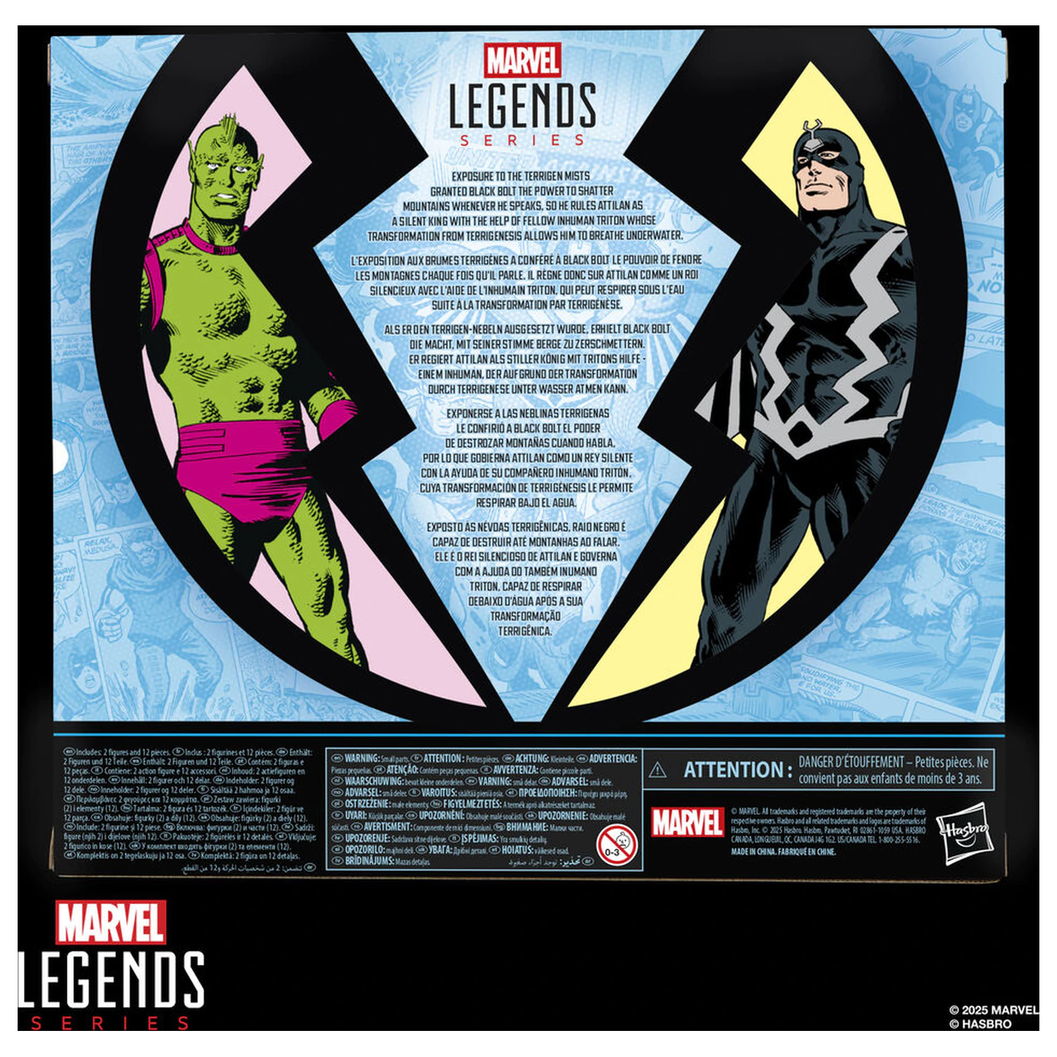 Marvel Legends Series Inhumans Black Bolt & Triton pachet 2 figurine 15cm poza produsului