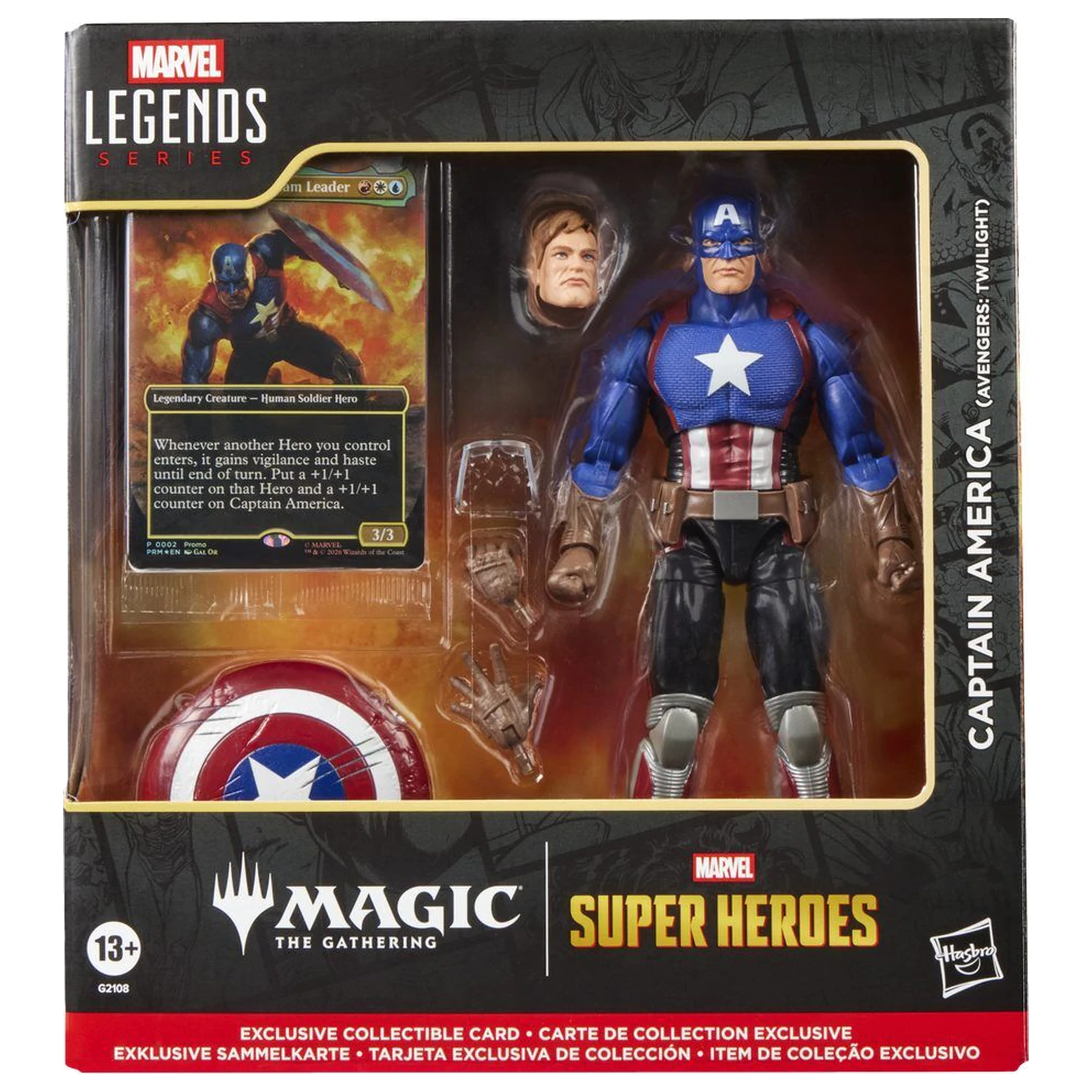 Marvel Legends Series Magic The Gathering Captain America Avengers Twilight figura de 15cm poza produsului
