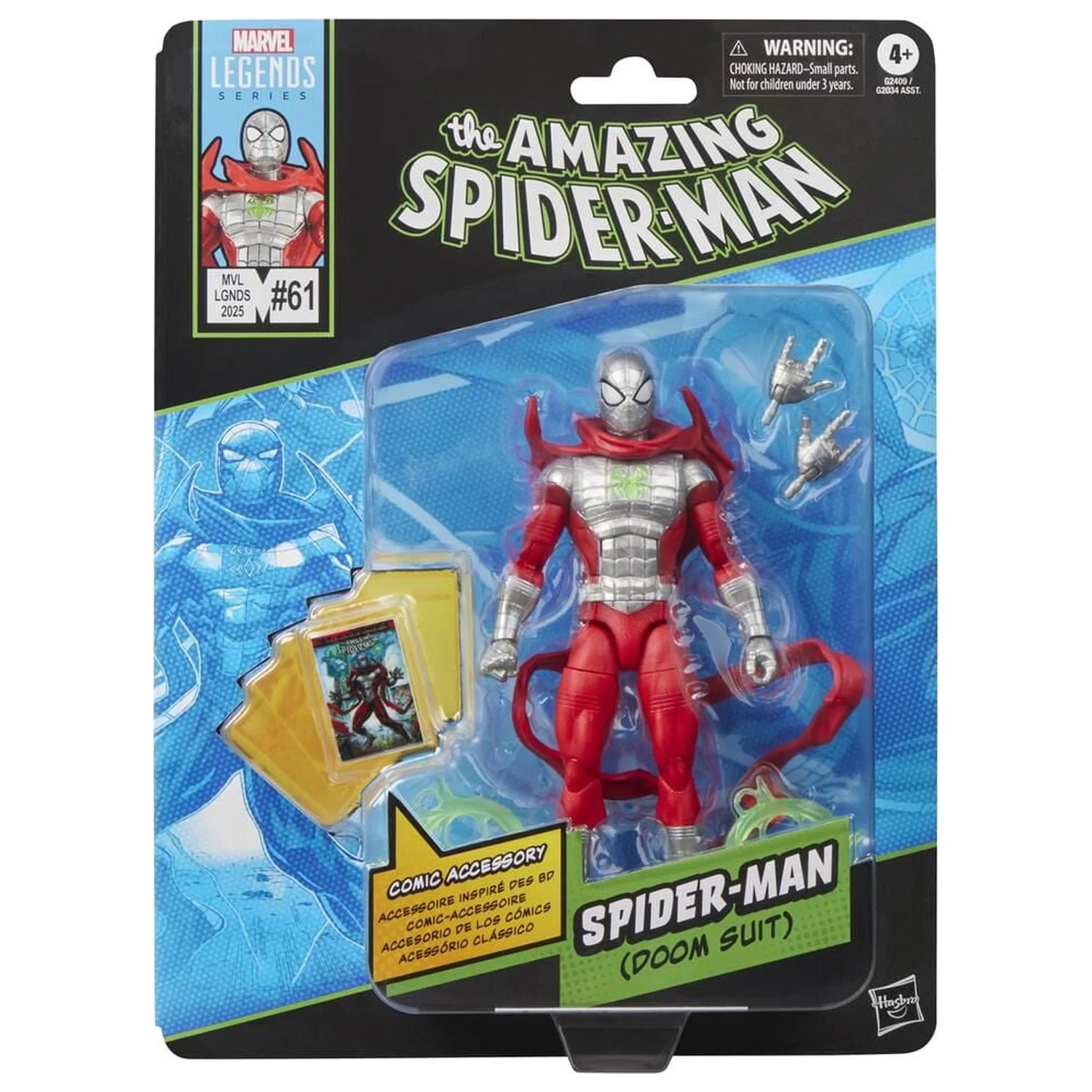 Marvel Legends Series Spiderman Doom Suit The Amazing Spider-Man figurina 15cm poza produsului