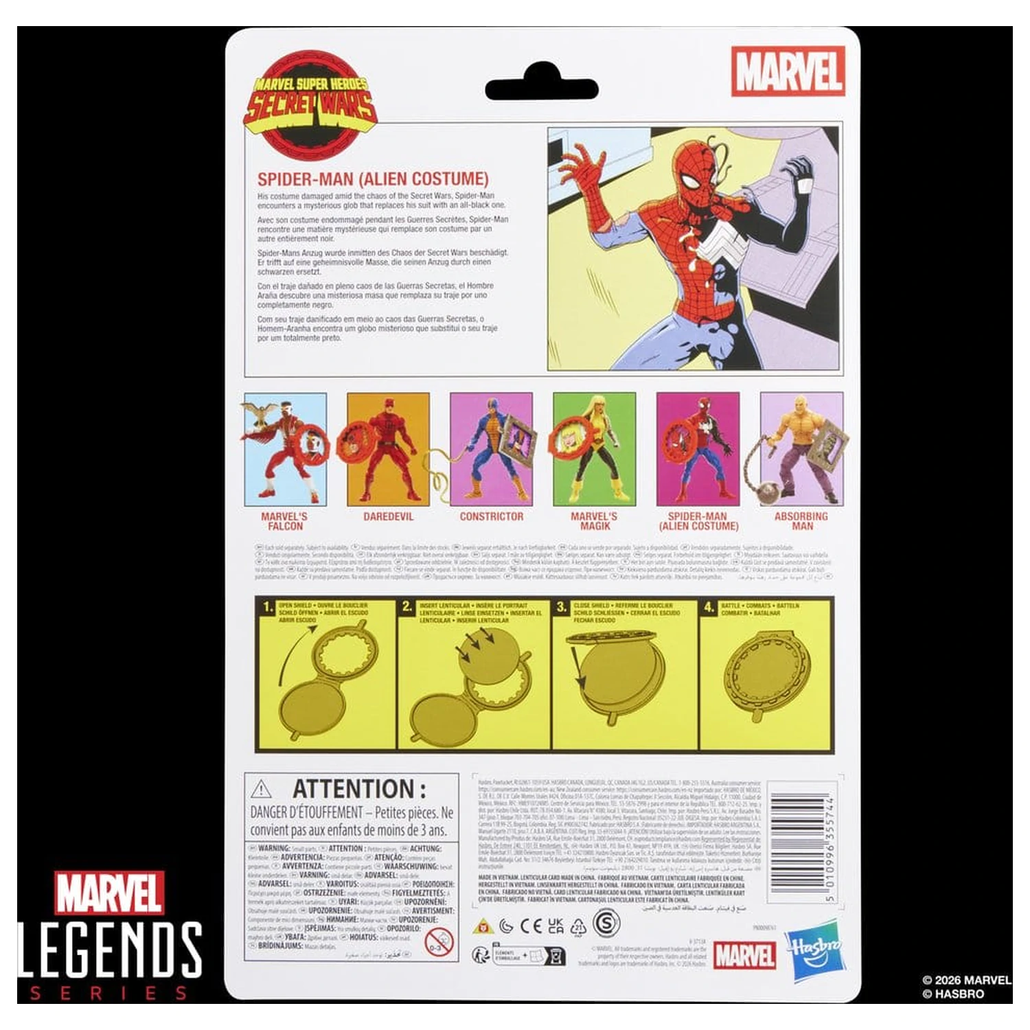 Marvel Legends Series Secret Wars Spiderman Alien Costume figurina 15cm poza produsului