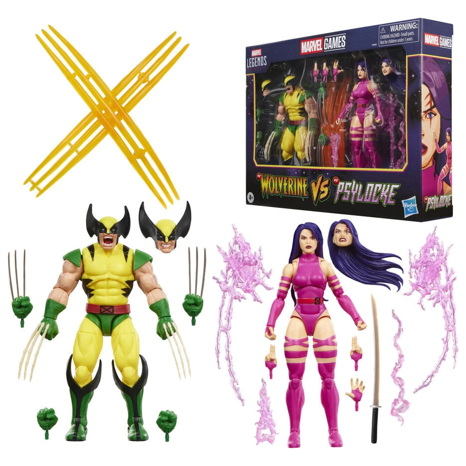 Marvel Legends Series Wolverine Vs Psylocke pachet 2 figurine 15cm poza produsului
