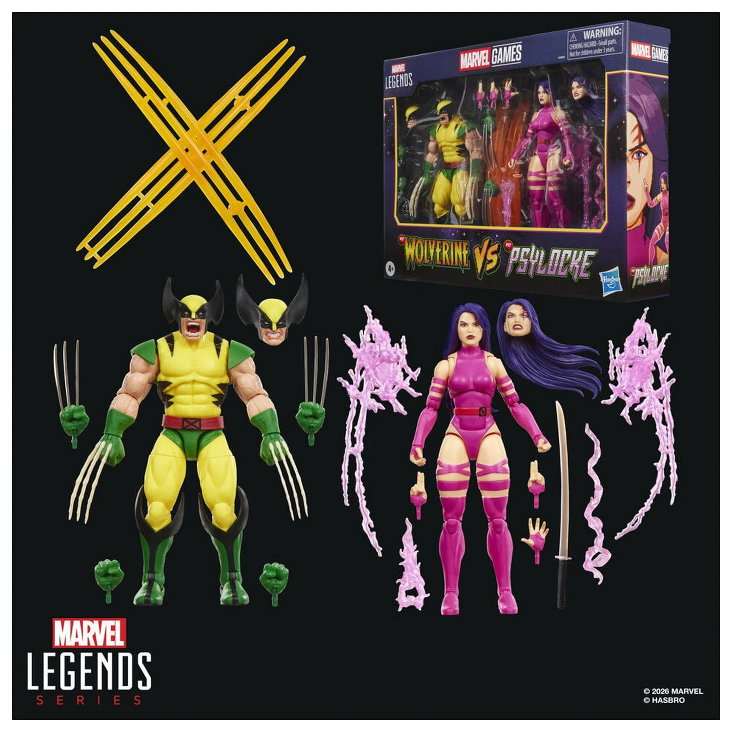 Marvel Legends Series Wolverine Vs Psylocke pachet 2 figurine 15cm poza produsului