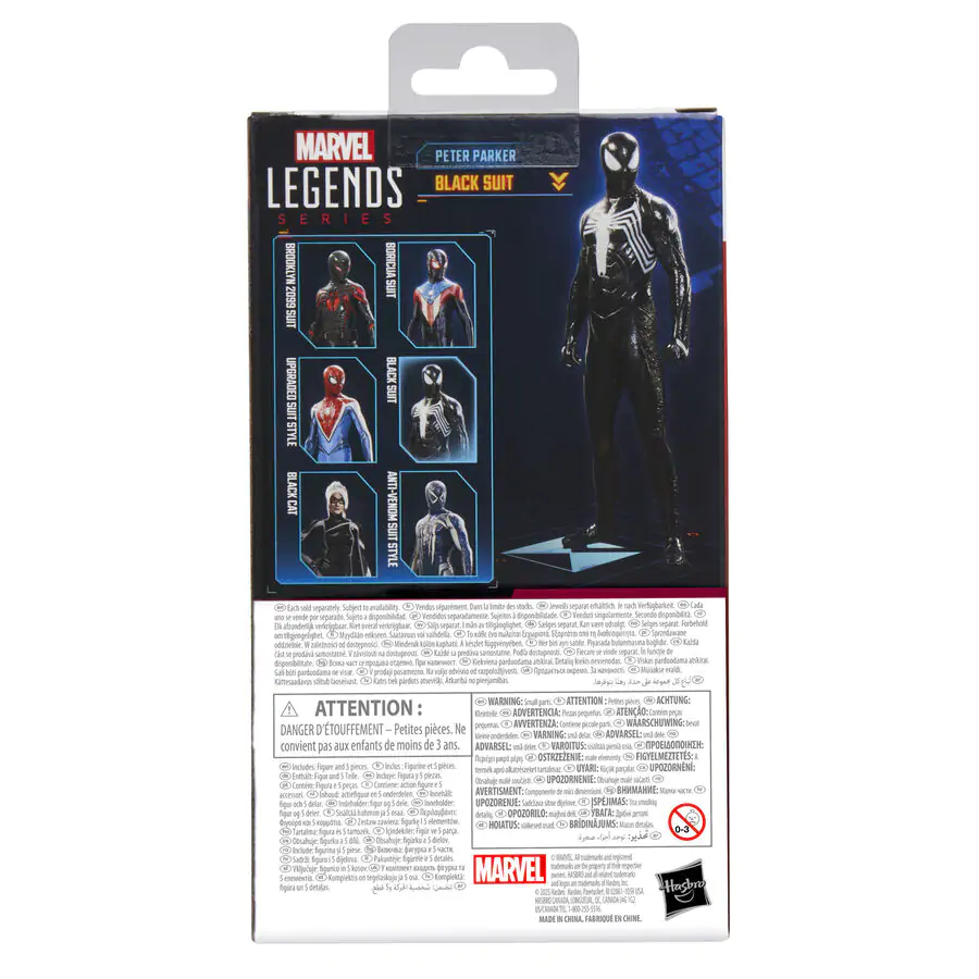 Figurină Marvel Legends Spider-Man 2 Peter Parker Black Suit 15cm poza produsului