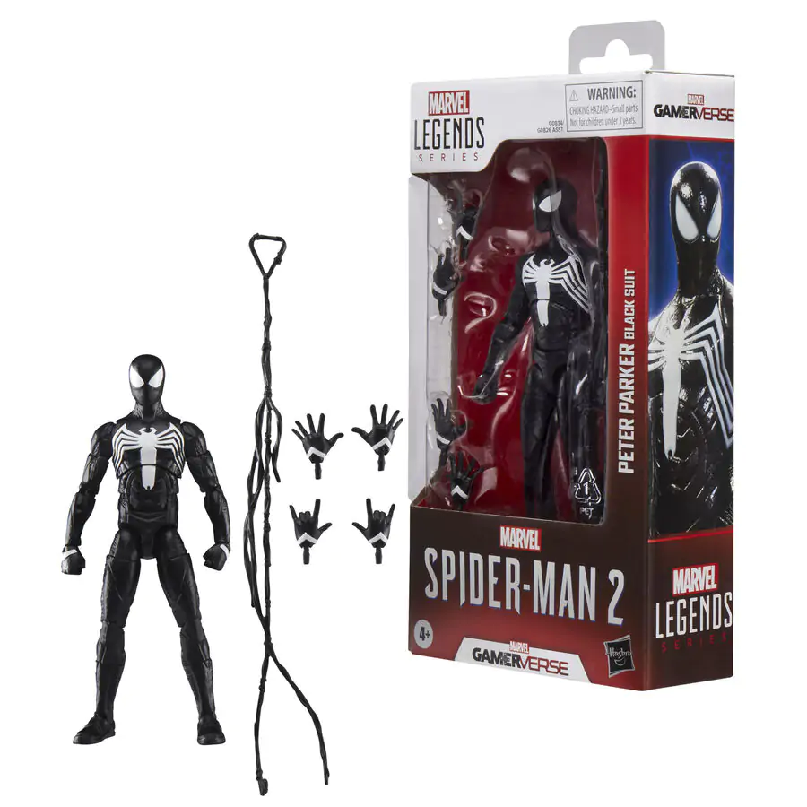 Figurină Marvel Legends Spider-Man 2 Peter Parker Black Suit 15cm poza produsului