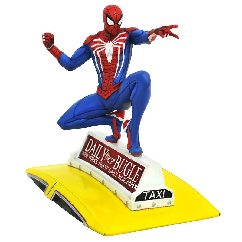 Spider-Man 2018 Marvel Video Game Gallery Statuie PVC Spider-Man pe Taxi 23 cm poza produsului