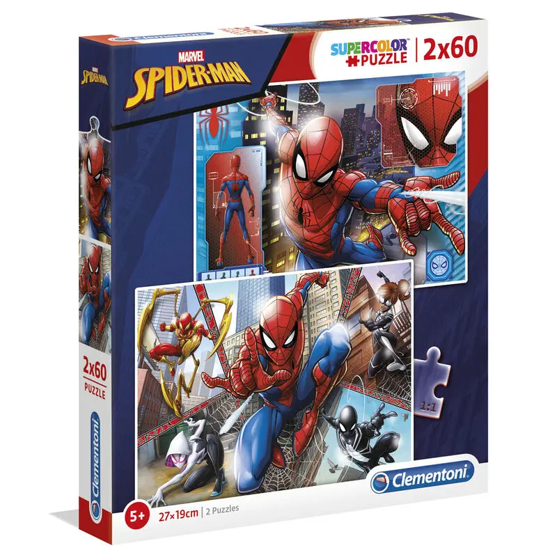 Marvel Spiderman puzzle 2x60 piese poza produsului