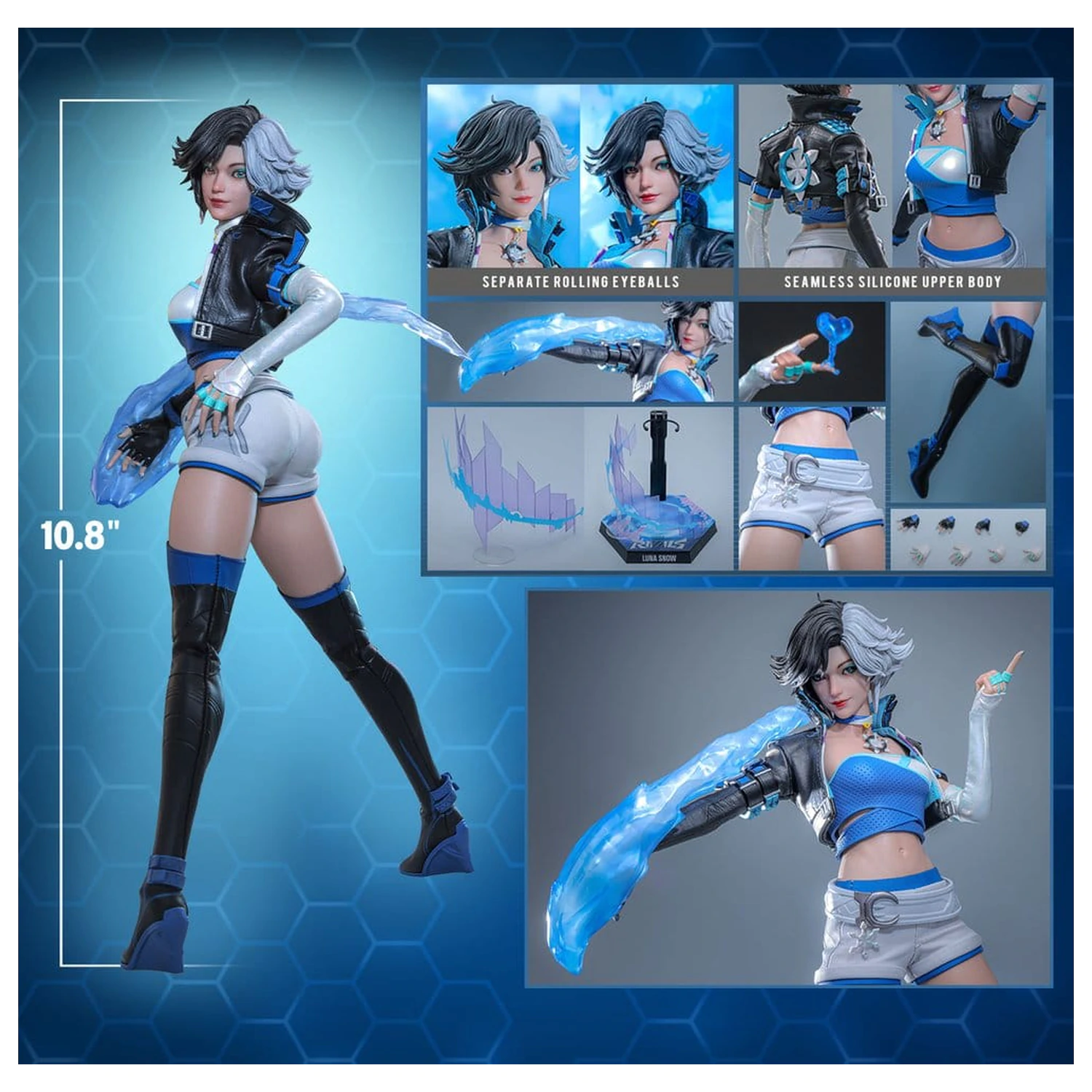 Marvel Rivals Videogame Masterpiece Figurina de actiune 1/6 Luna Snow 28 cm poza produsului