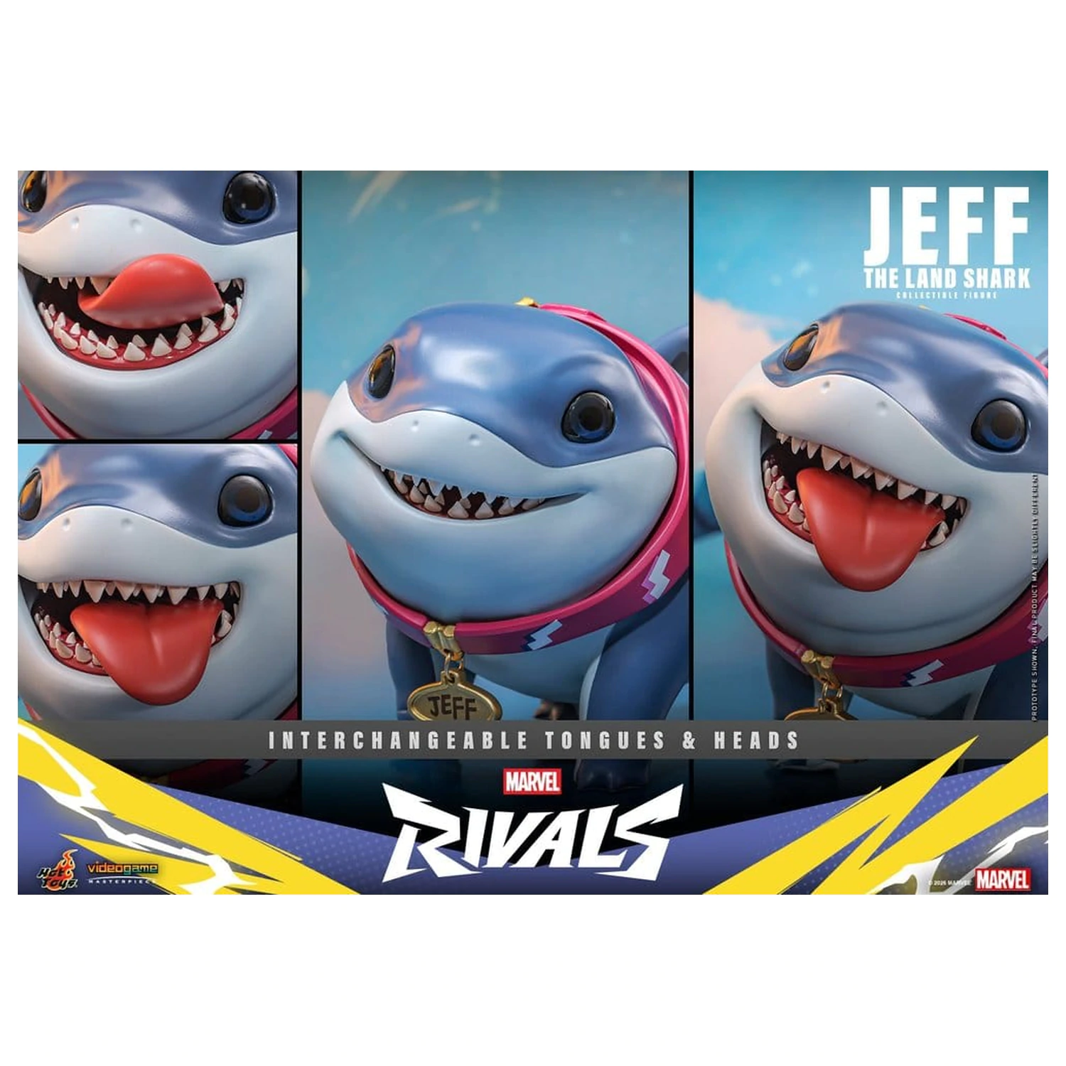 Marvel Rivals Videogame Masterpiece Series Figurina de actiune Jeff the Land Shark 11 cm poza produsului