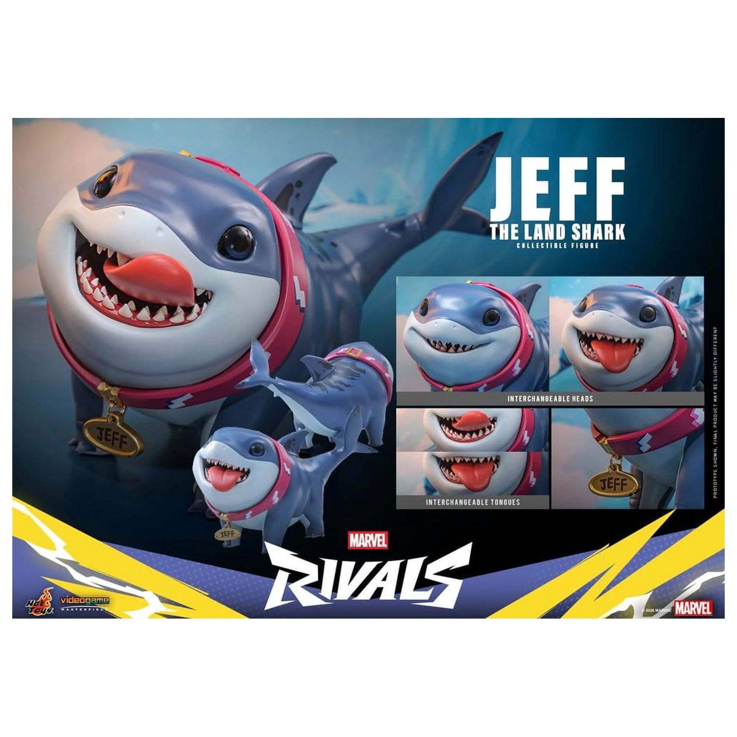 Marvel Rivals Videogame Masterpiece Series Figurina de actiune Jeff the Land Shark 11 cm poza produsului