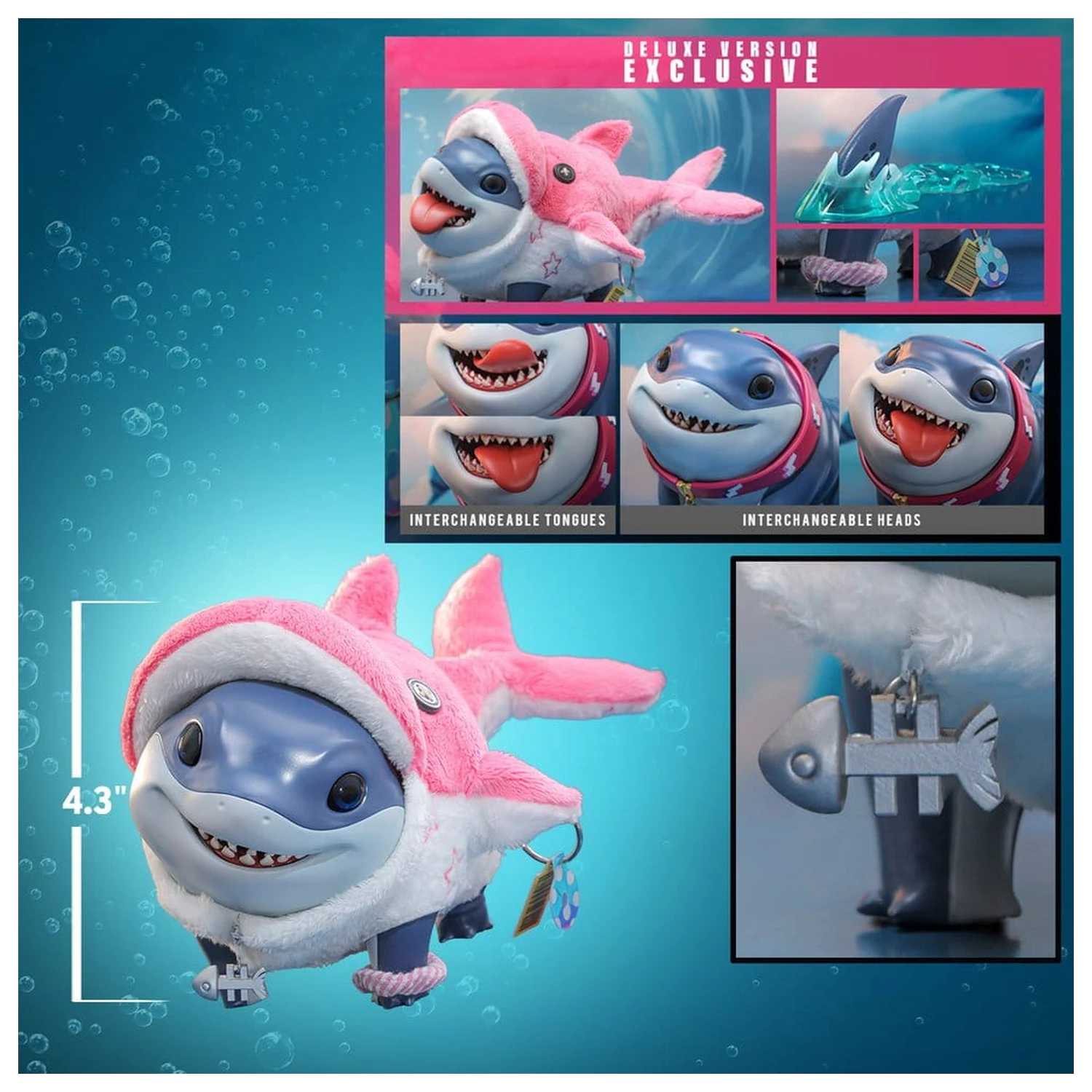 Marvel Rivals Videogame Masterpiece Series Figurina de acțiune Jeff the Land Shark (Deluxe Version) 11 cm poza produsului