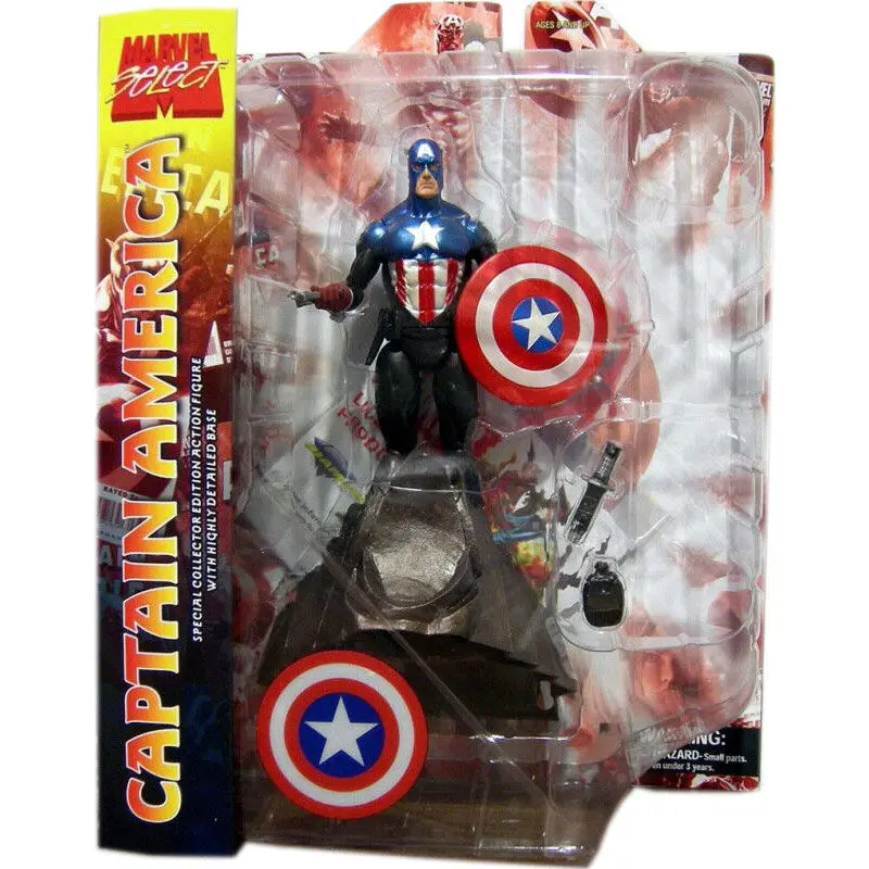 Figurină de Acțiune Marvel Select Captain America 18 cm poza produsului