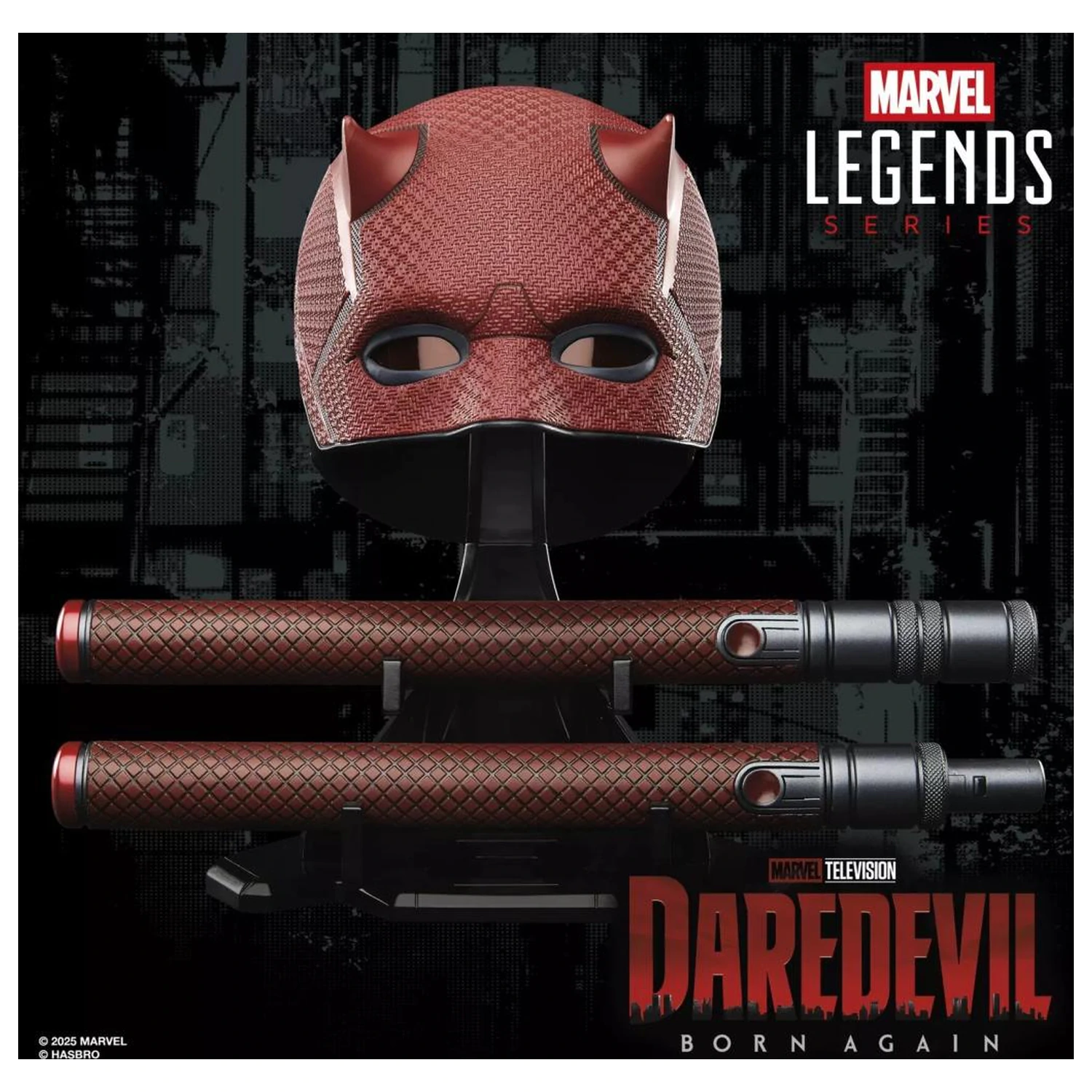 MARVEL Helmet & Billy club Replica premium de rol Daredevil Legend Series poza produsului