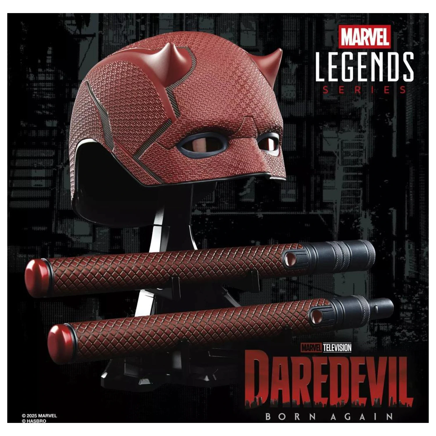 MARVEL Helmet & Billy club Replica premium de rol Daredevil Legend Series poza produsului