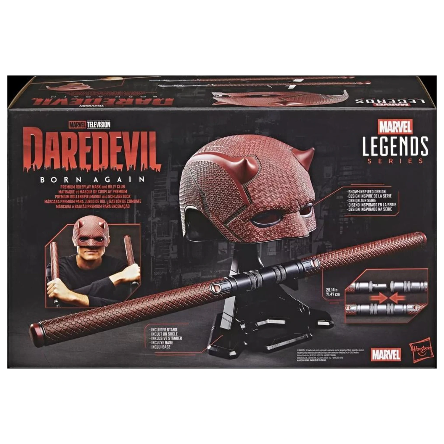 MARVEL Helmet & Billy club Replica premium de rol Daredevil Legend Series poza produsului