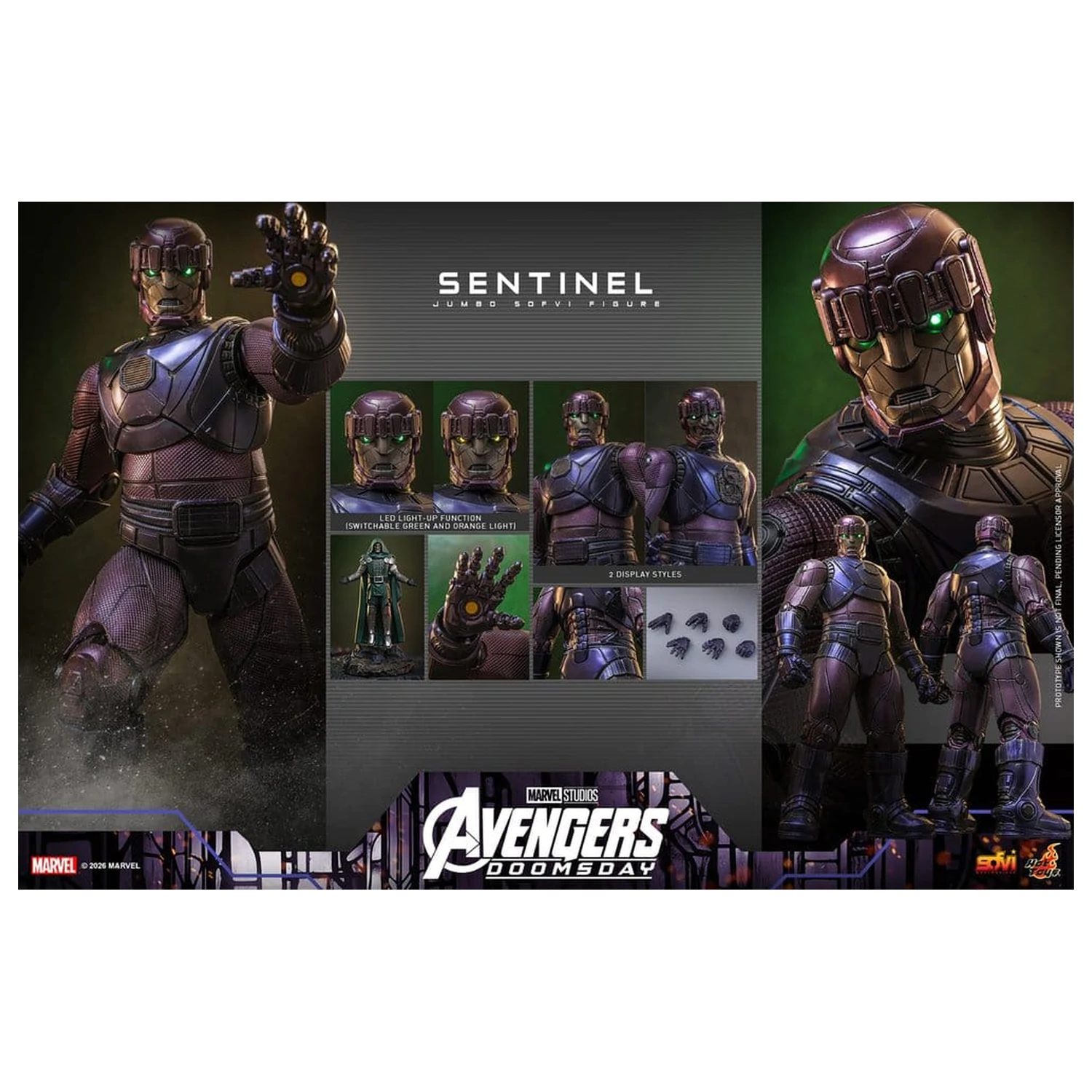 Figurina articulata Marvel Sofvi Masterpiece Series Sentinel 60 cm poza produsului