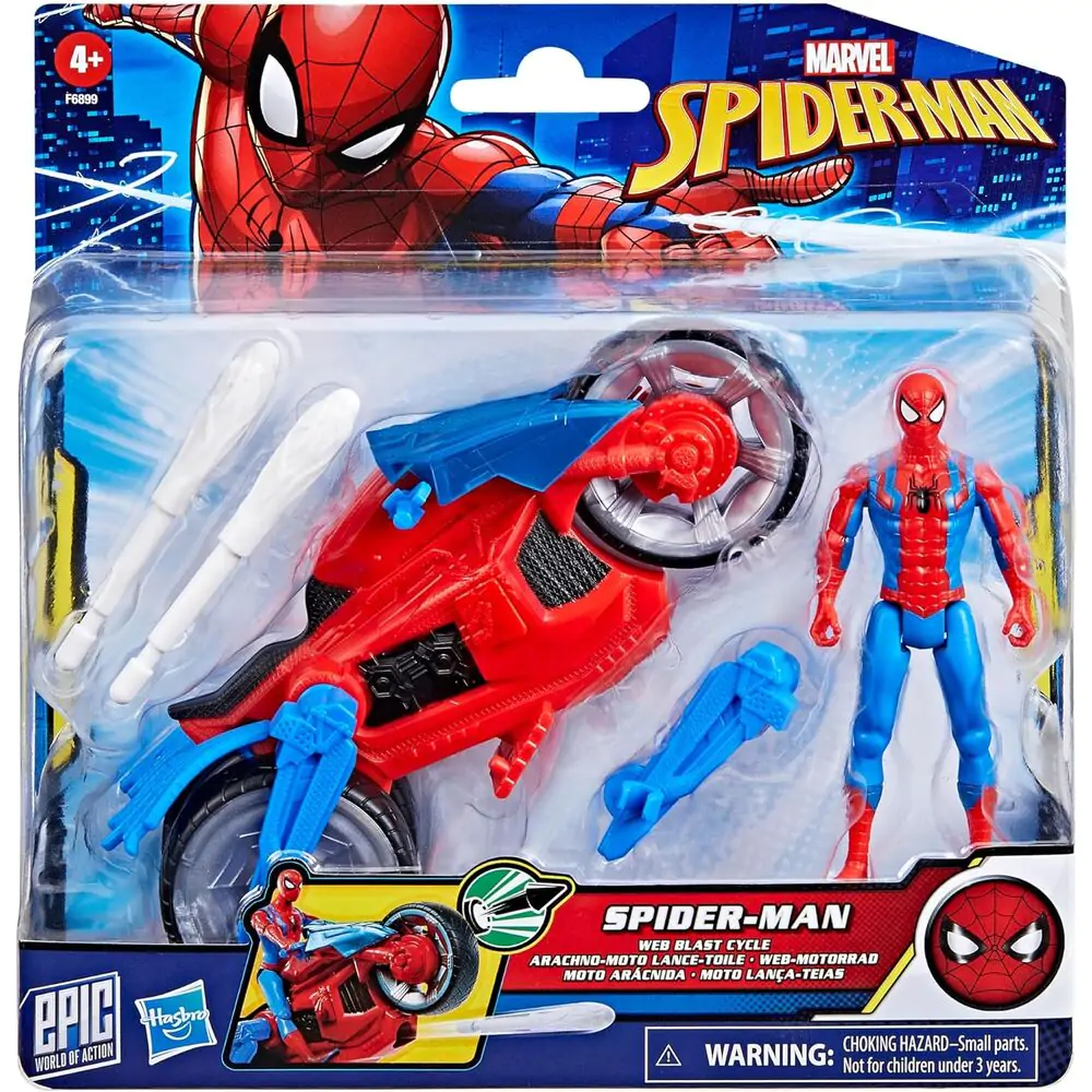 Marvel Spider-Man Epic World of Action Motocicletă Arachnid + figurină Spiderman poza produsului