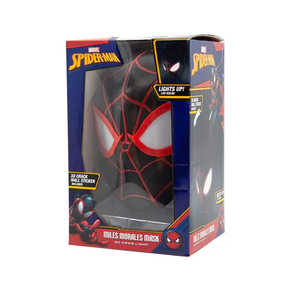 Marvel 3D LED Lumină Spider-Man Miles Morales Față 3D poza produsului