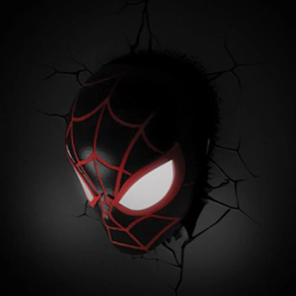 Marvel 3D LED Lumină Spider-Man Miles Morales Față 3D poza produsului