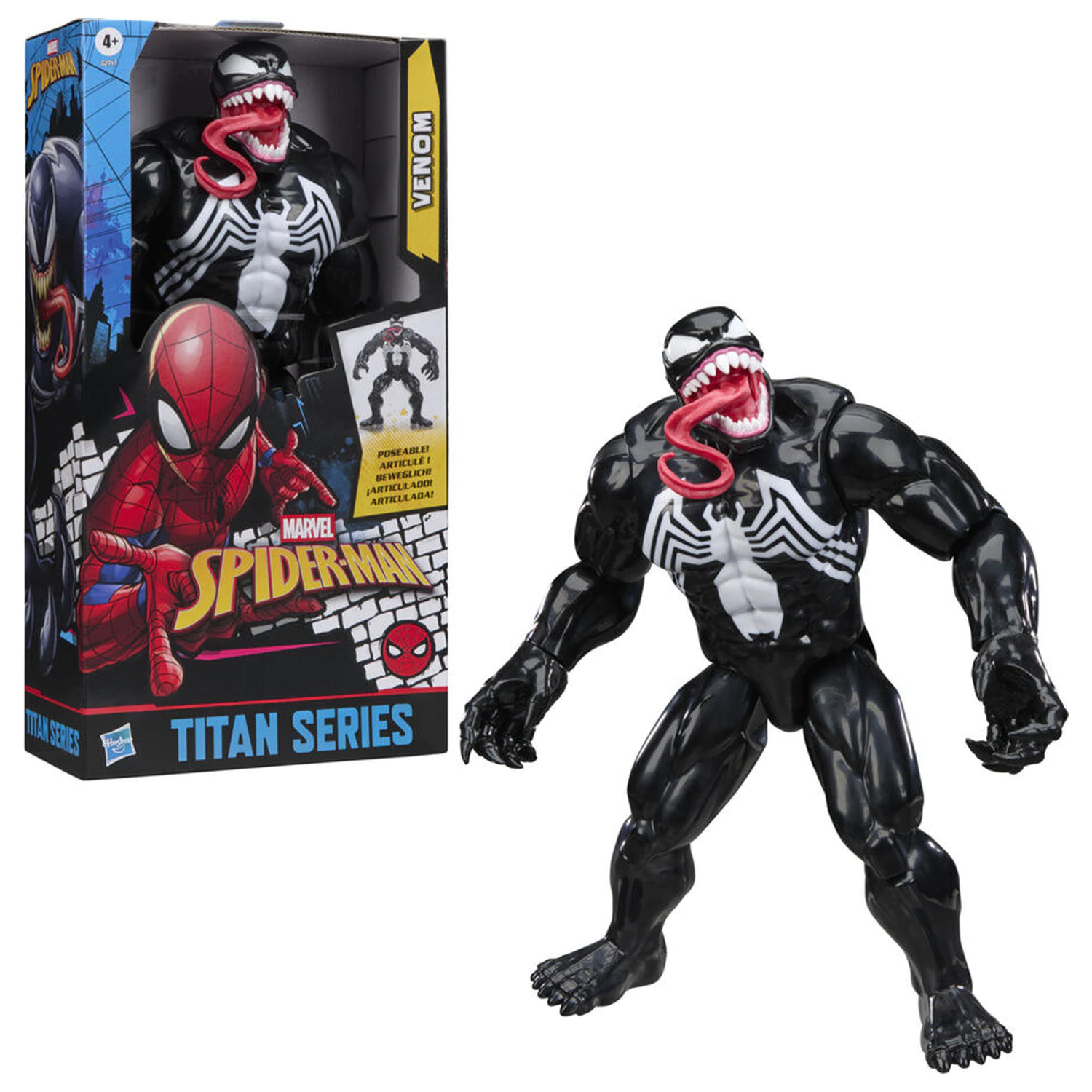Marvel Spider-Man Titan Series Black Suit Venom figurina 30cm poza produsului