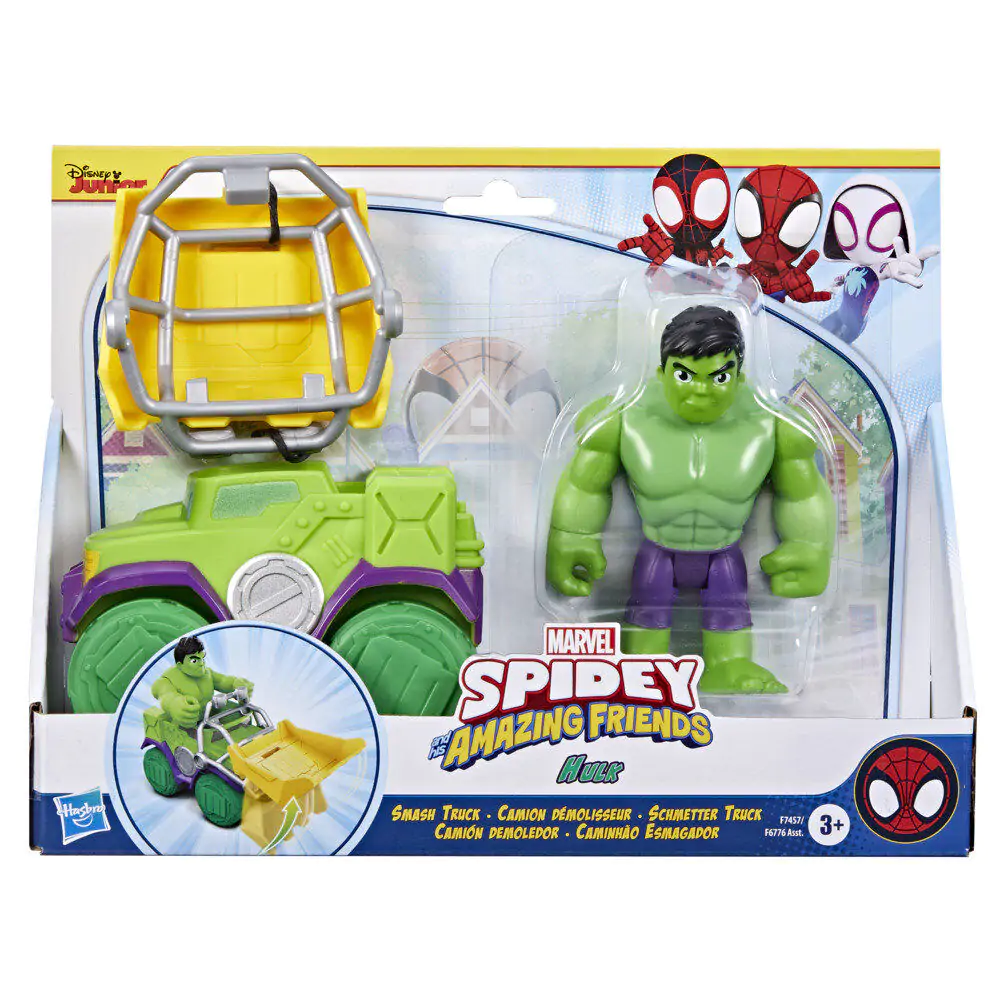 Marvel Spidey and His Amazing Friends Set camion de demolare + figurină Hulk poza produsului