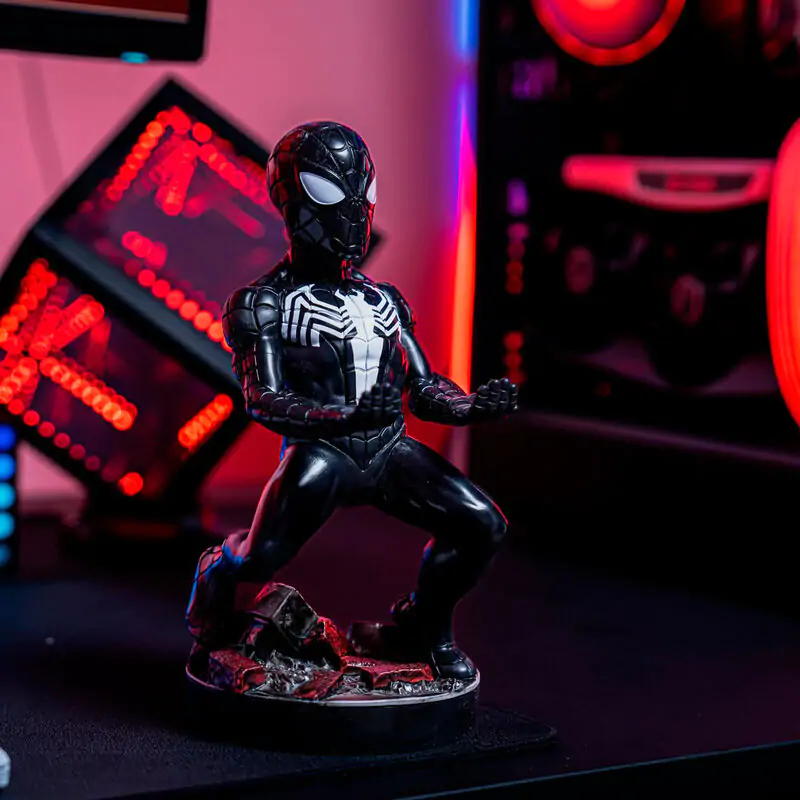 Figurină Marvel Symbiote Spider-Man suport de prindere Cable guy 21cm poza produsului