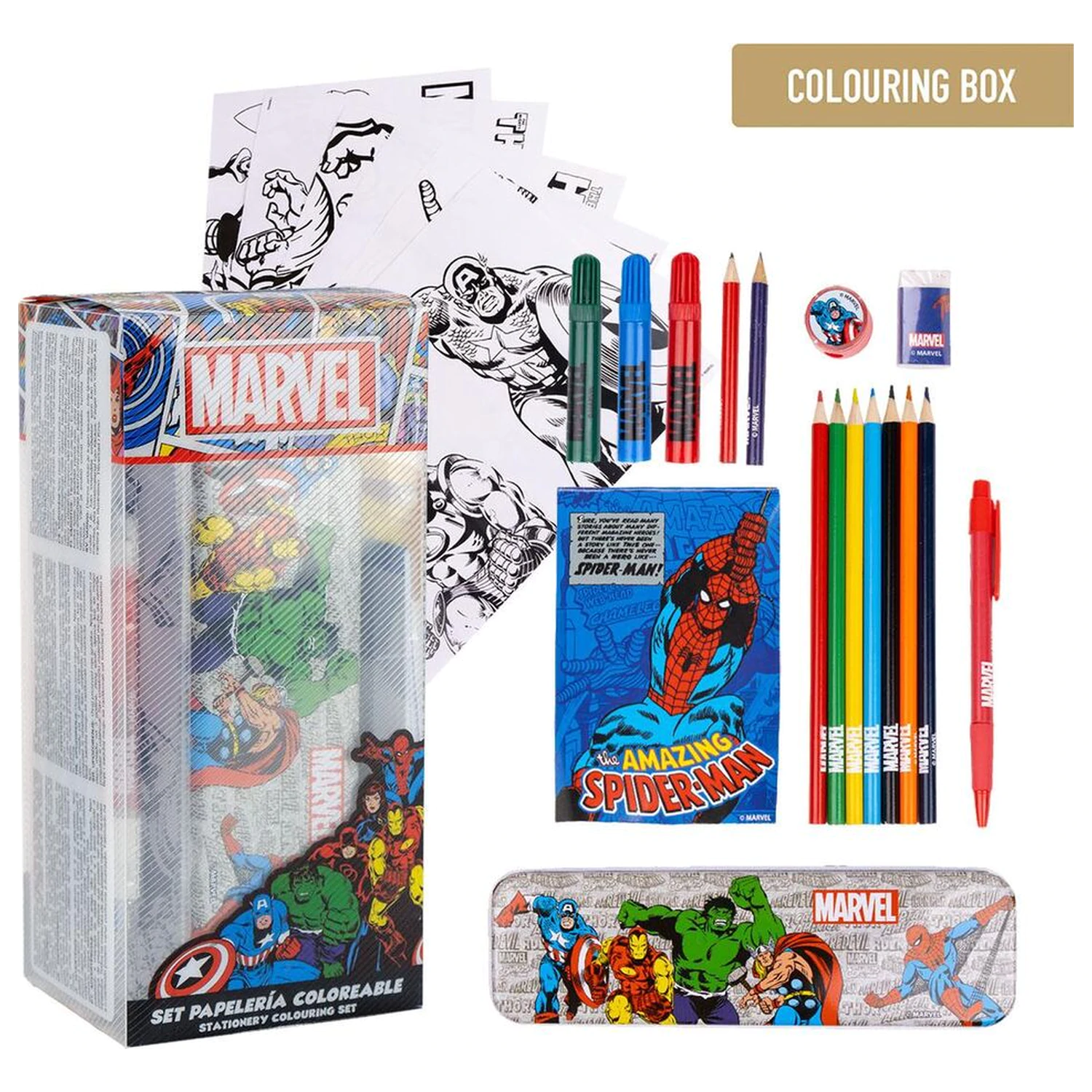 Marvel set de papetarie pentru colorat poza produsului