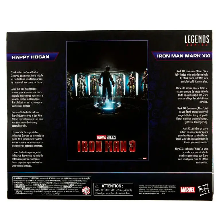 Set de 2 figurine de acțiune Marvel Legends Saga Infinitului 2021 Happy Hogan & Iron Man (Iron Man 3) 15 cm poza produsului