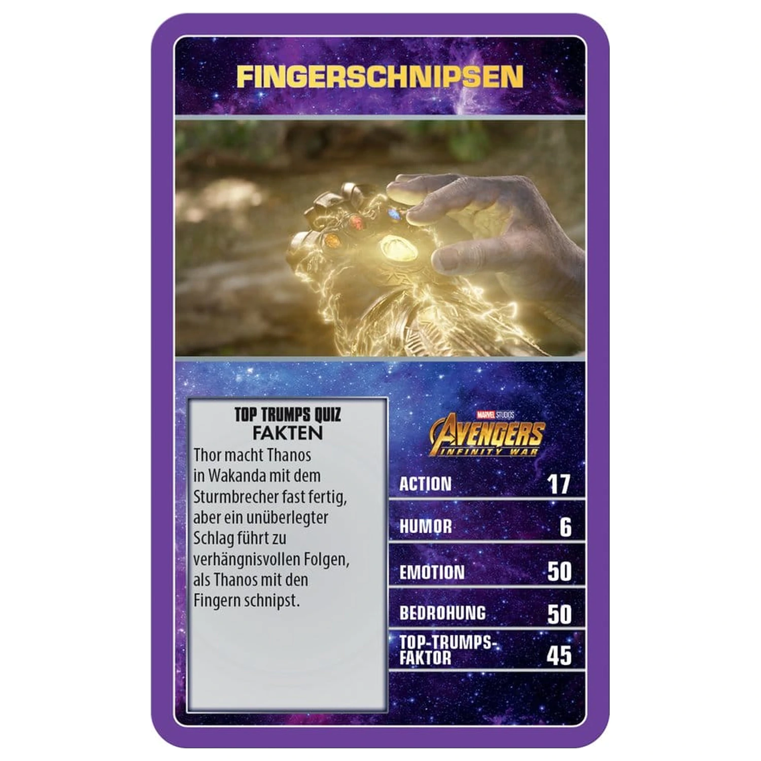 Marvel Card Game Top Trumps Collectables Versiunea Germana poza produsului