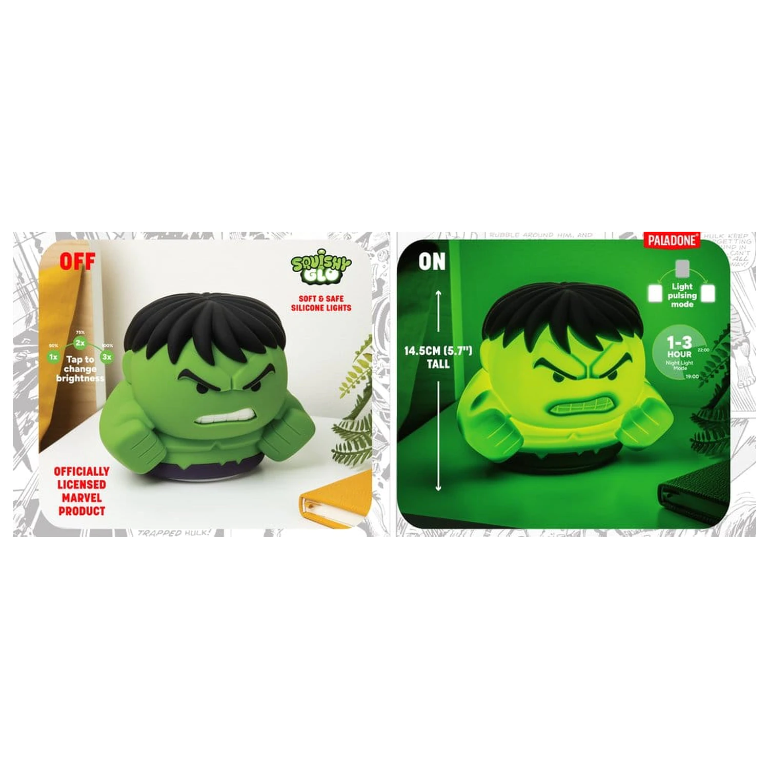 Marvel Universe Jucarie SquishyGlo din silicon Light Hulk 15 cm poza produsului