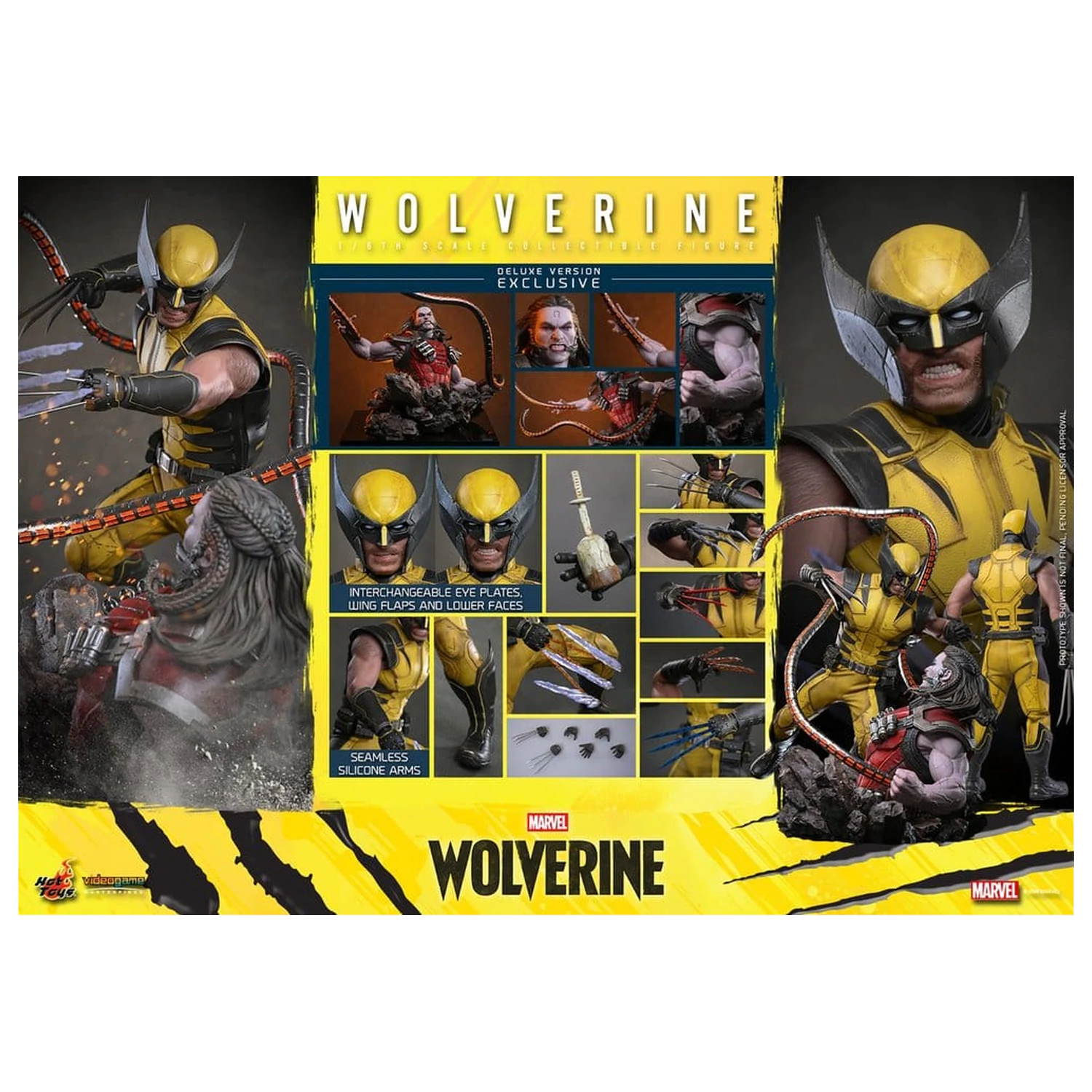 Marvel Video Game Masterpiece Figurina de actiune 1/6 Wolverine (Deluxe Version) 29 cm poza produsului
