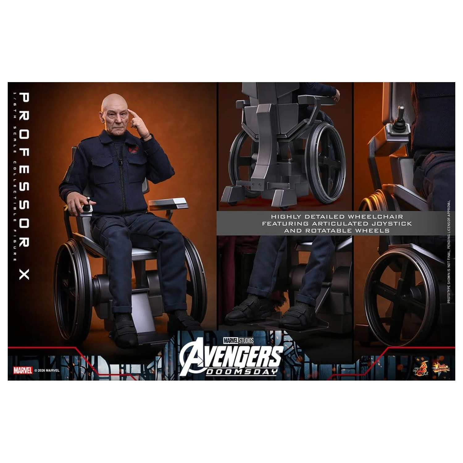 Marvel X-Men figurina de actiune 1/6 Profesor X 25 cm poza produsului