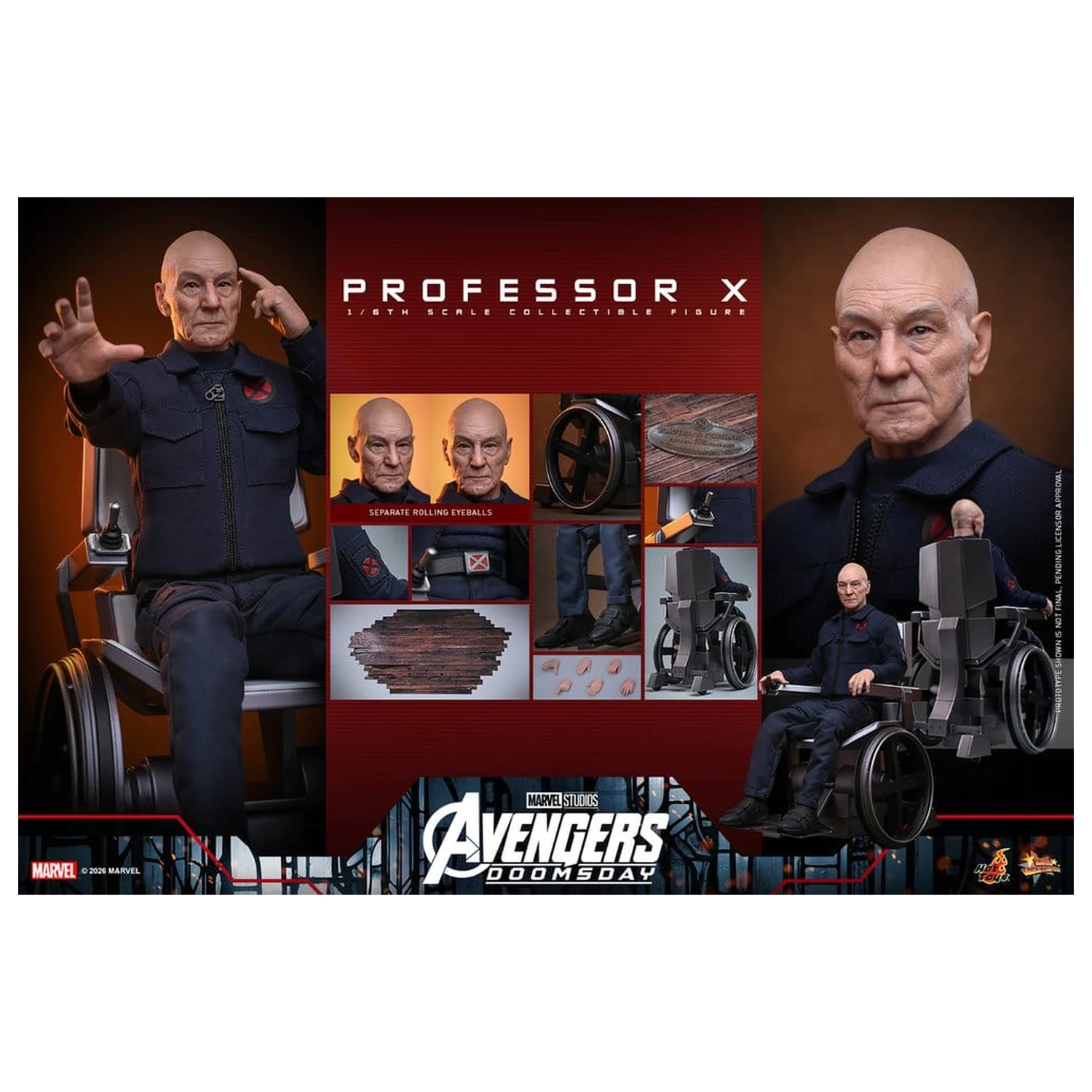 Marvel X-Men figurina de actiune 1/6 Profesor X 25 cm poza produsului
