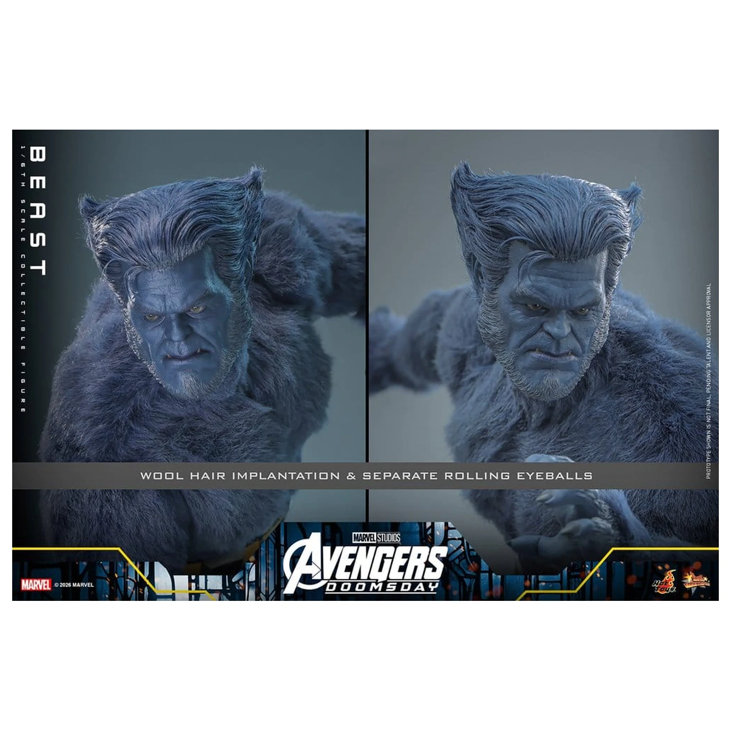 Marvel X-Men Movie Masterpiece Figura de actiune 1/6 Beast (Collector Edition) 33 cm poza produsului