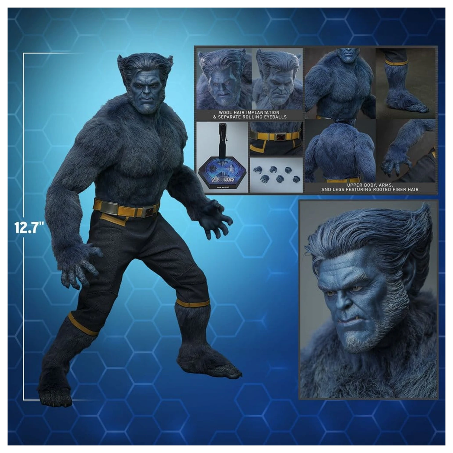 Marvel X-Men Movie Masterpiece Figura de actiune 1/6 Beast (Collector Edition) 33 cm poza produsului