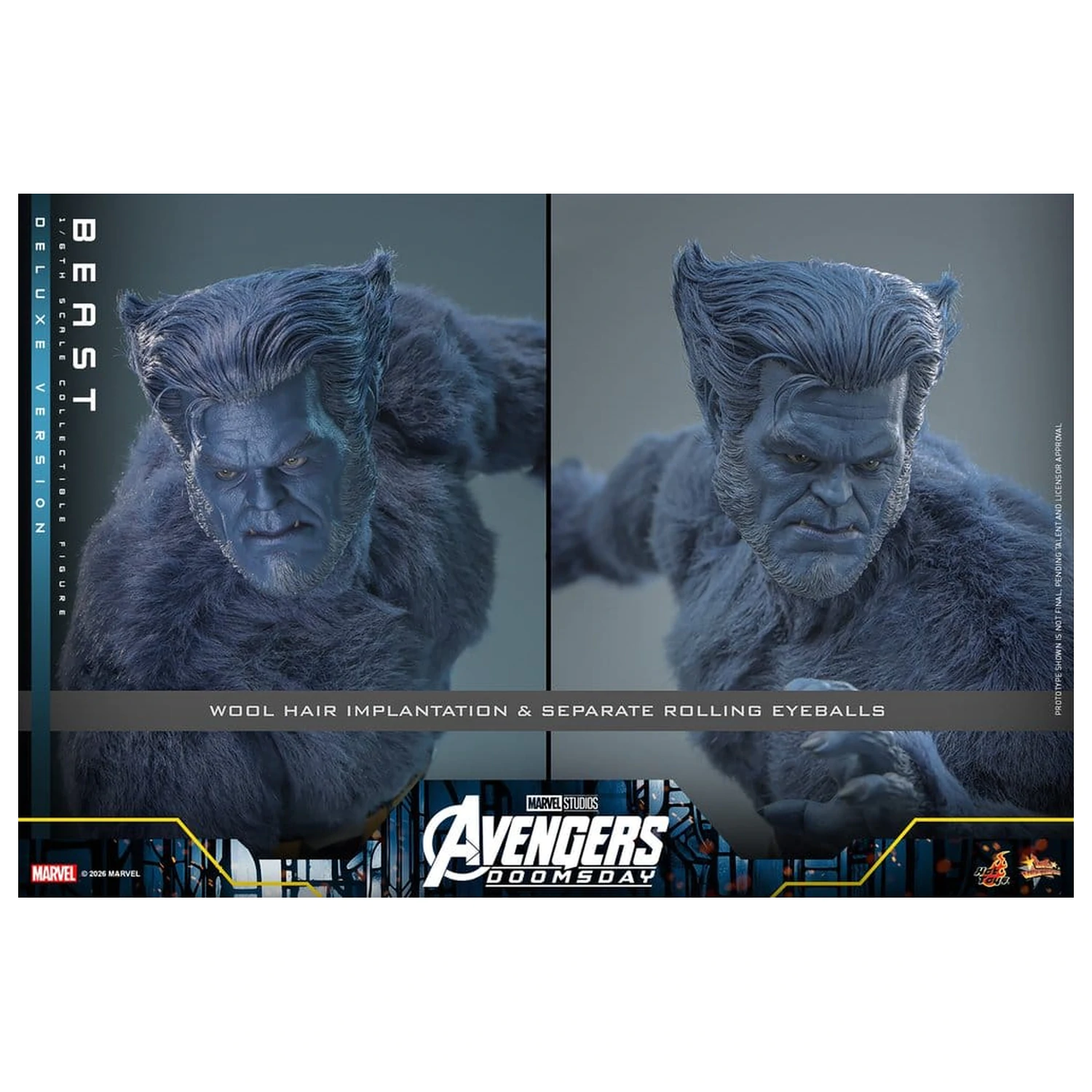 Figurina de actiune Marvel X-Men Movie Masterpiece 1/6 Beast (Deluxe Version) 33 cm poza produsului