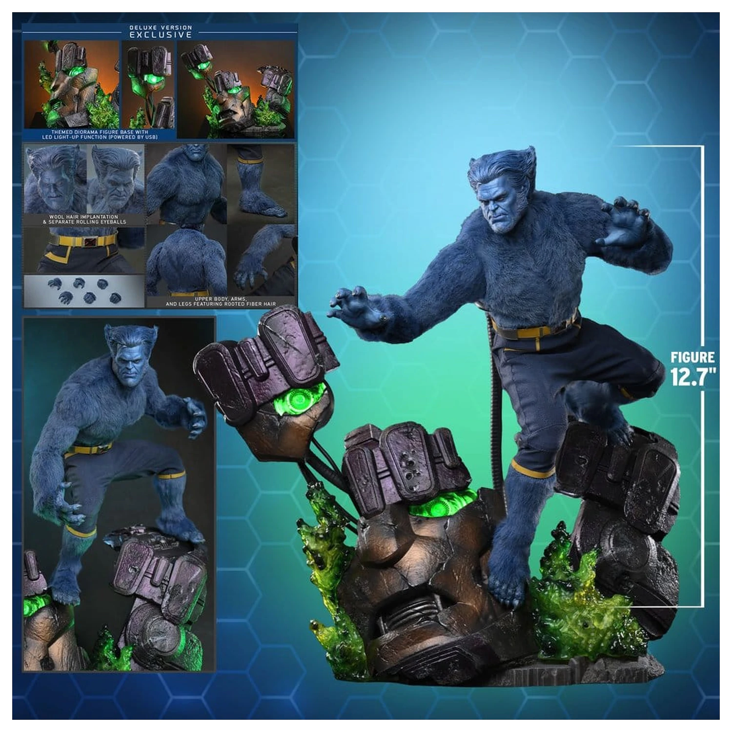 Figurina de actiune Marvel X-Men Movie Masterpiece 1/6 Beast (Deluxe Version) 33 cm poza produsului