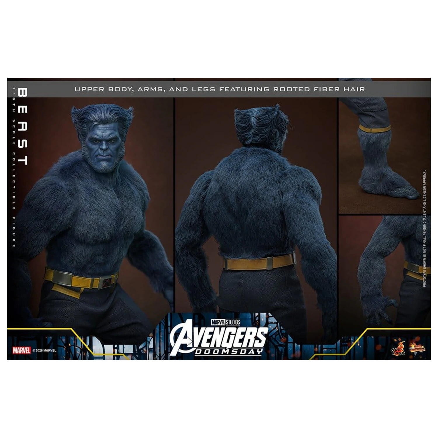 Figurina de actiune Marvel X-Men Movie Masterpiece 1/6 Beast (Deluxe Version) 33 cm poza produsului