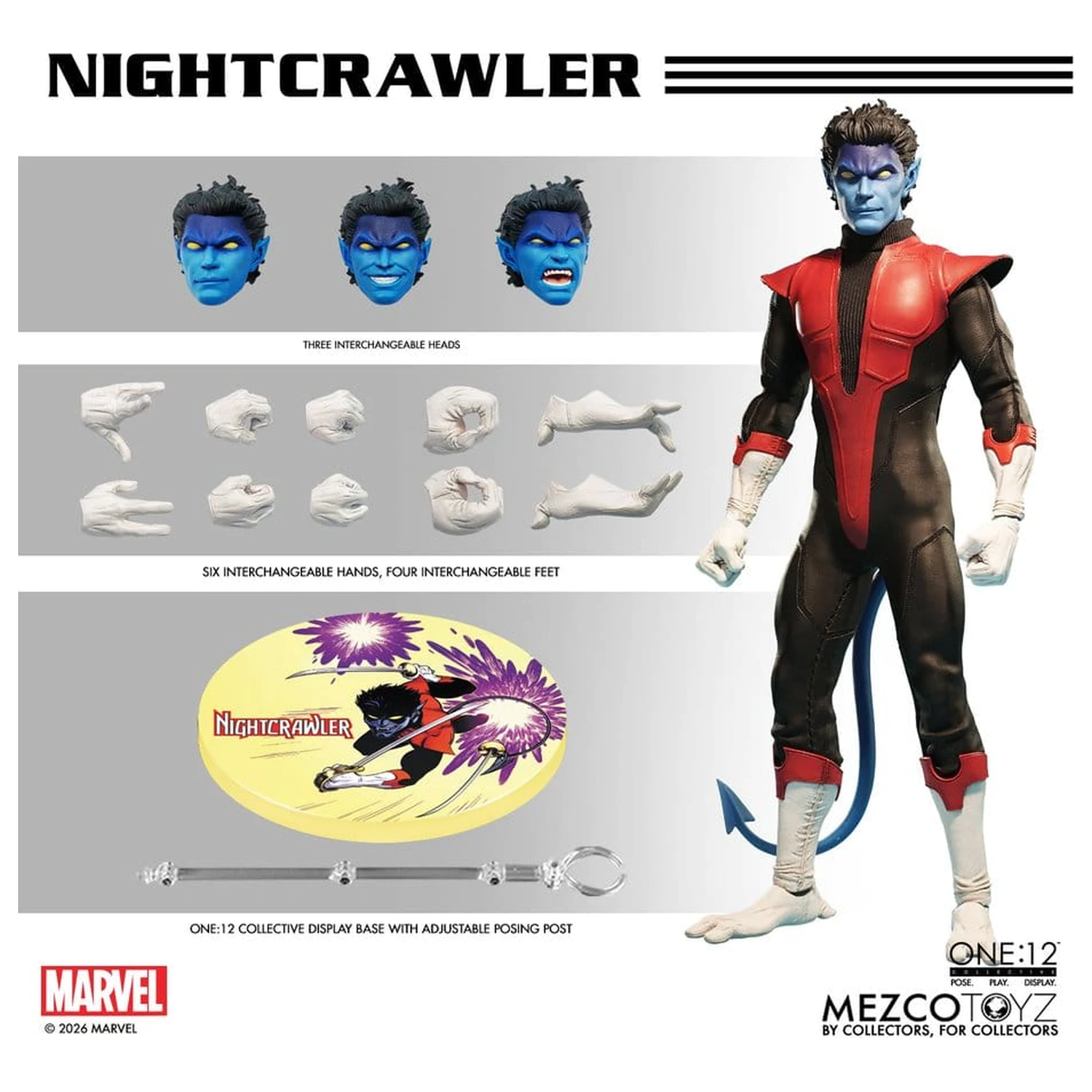 Marvel X-Men One:12 Collective Action Figure 1/12 Nightcrawler 16 cm poza produsului