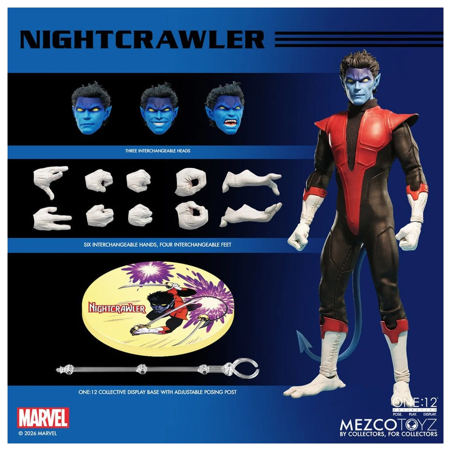 Marvel X-Men One:12 Collective Action Figure 1/12 Nightcrawler 16 cm poza produsului