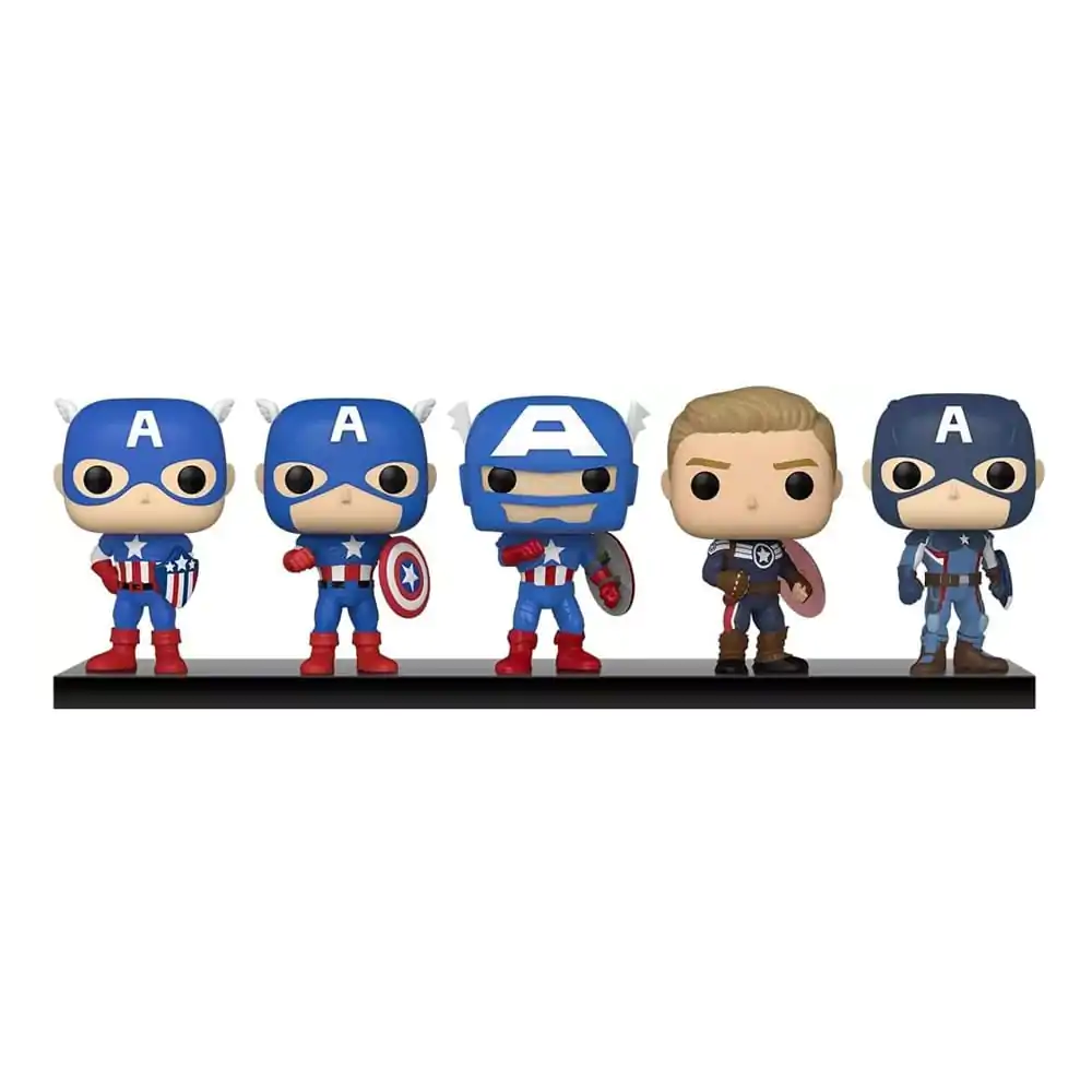 Marvel: Year of the Shield Funko POP! Figurine de vinil pachet de 5 Captain America: Through the Ages 9 cm poza produsului