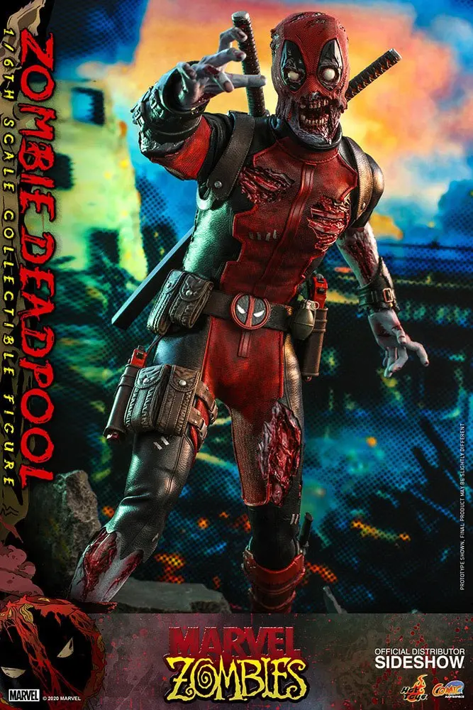 Figurină de acțiune Masterpiece Comics Marvel Zombies 1/6 Zombie Deadpool 31 cm poza produsului