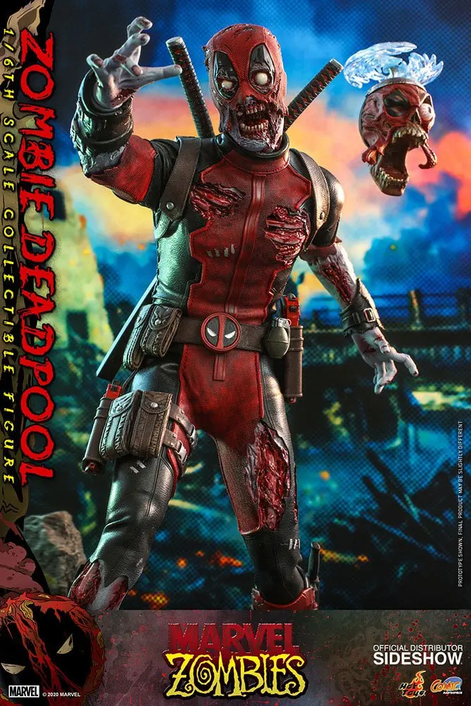 Figurină de acțiune Masterpiece Comics Marvel Zombies 1/6 Zombie Deadpool 31 cm poza produsului