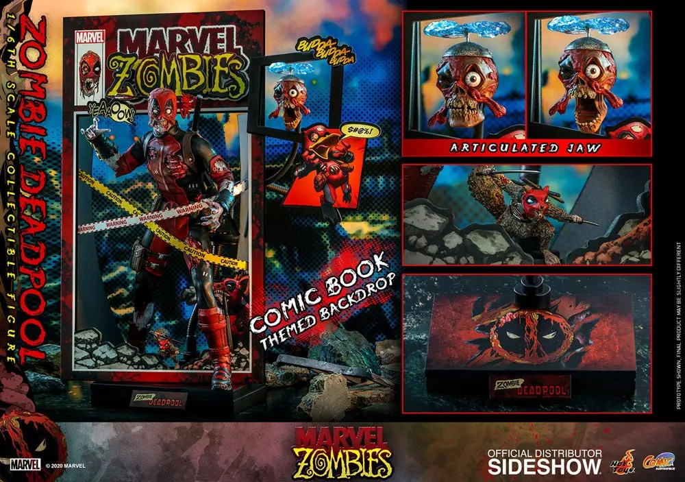 Figurină de acțiune Masterpiece Comics Marvel Zombies 1/6 Zombie Deadpool 31 cm poza produsului